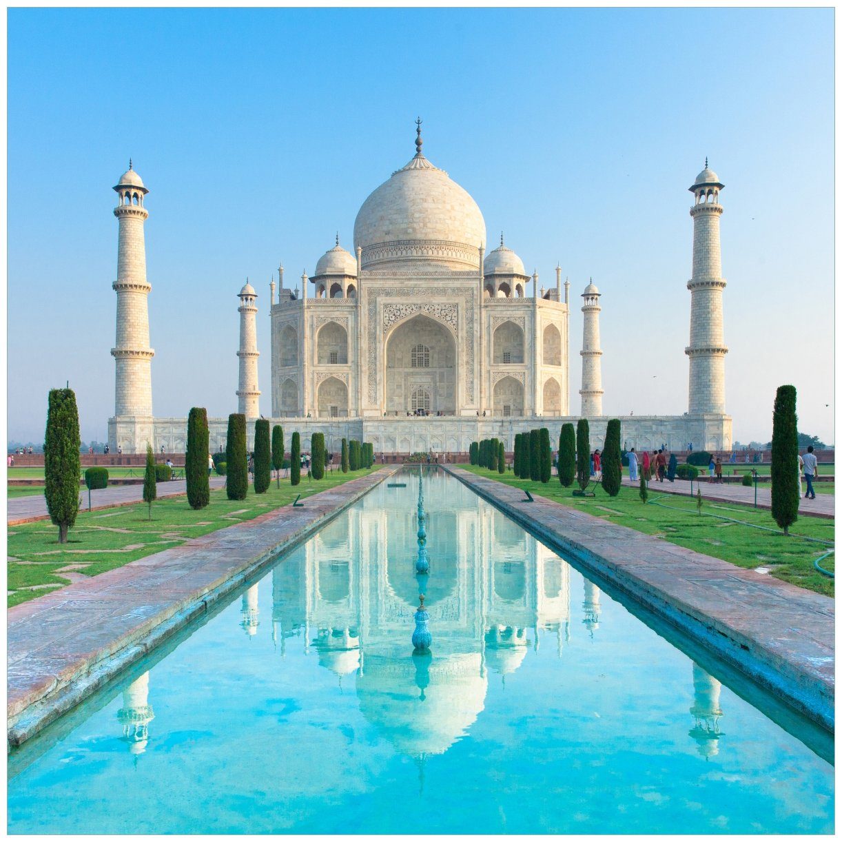 Wallario Tischplatte Taj Mahal - Mausoleum in Indien (1 St), für Ikea Lack Tisch geeignet