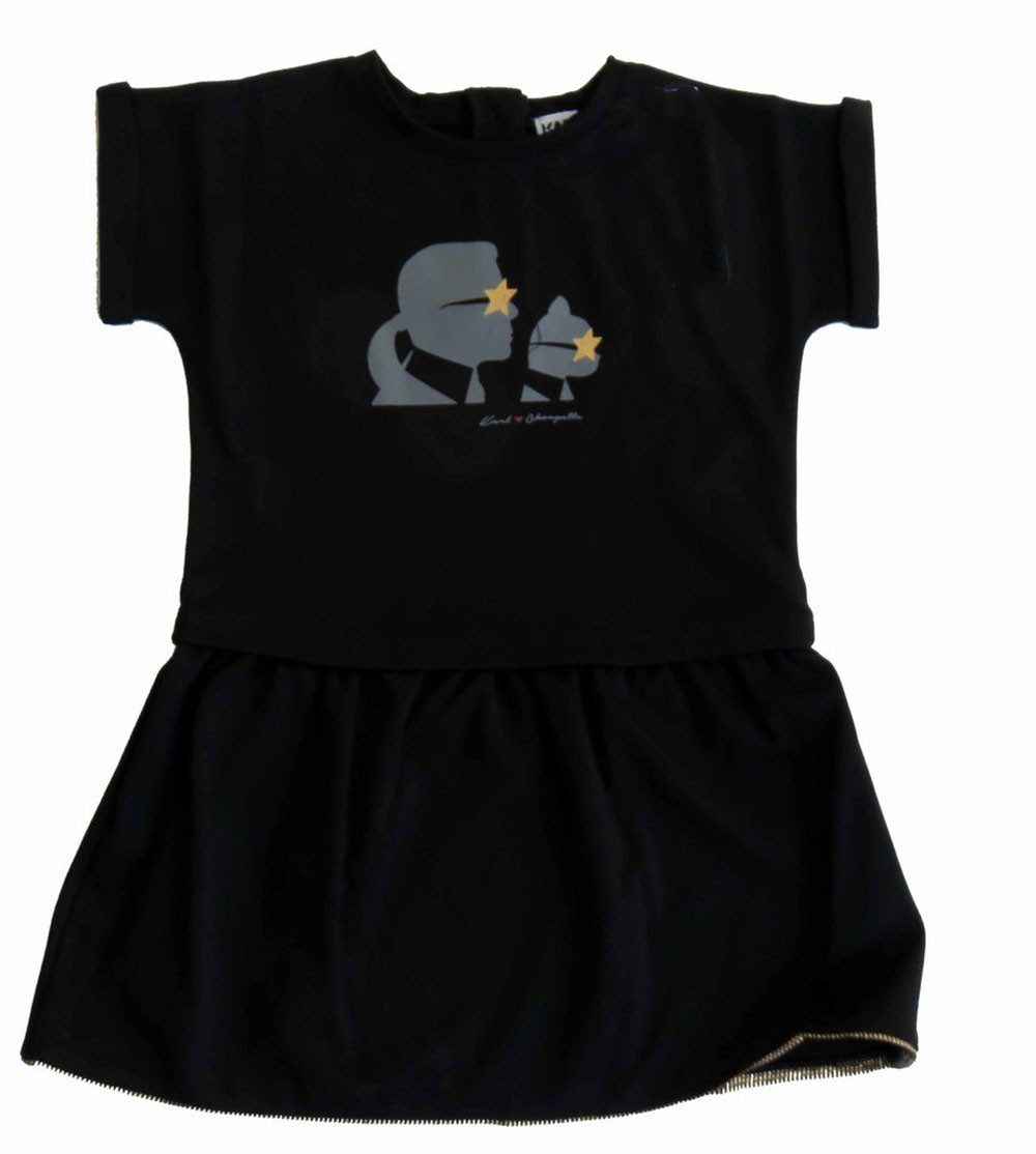 Midikleid KARL LAGERFELD Kids Kleid schwarz