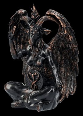 Figuren Shop GmbH Fantasy-Figur Baphomet Figur klein - kupferfarben - Fantasy Gothic Dekoration