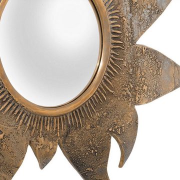 Casa Padrino Spiegel Designer Konvexspiegel Vintage Messing 83 x 9 x H. 75 cm - Wohnzimmer Wandspiegel - Garderoben Spiegel - Luxus Qualität