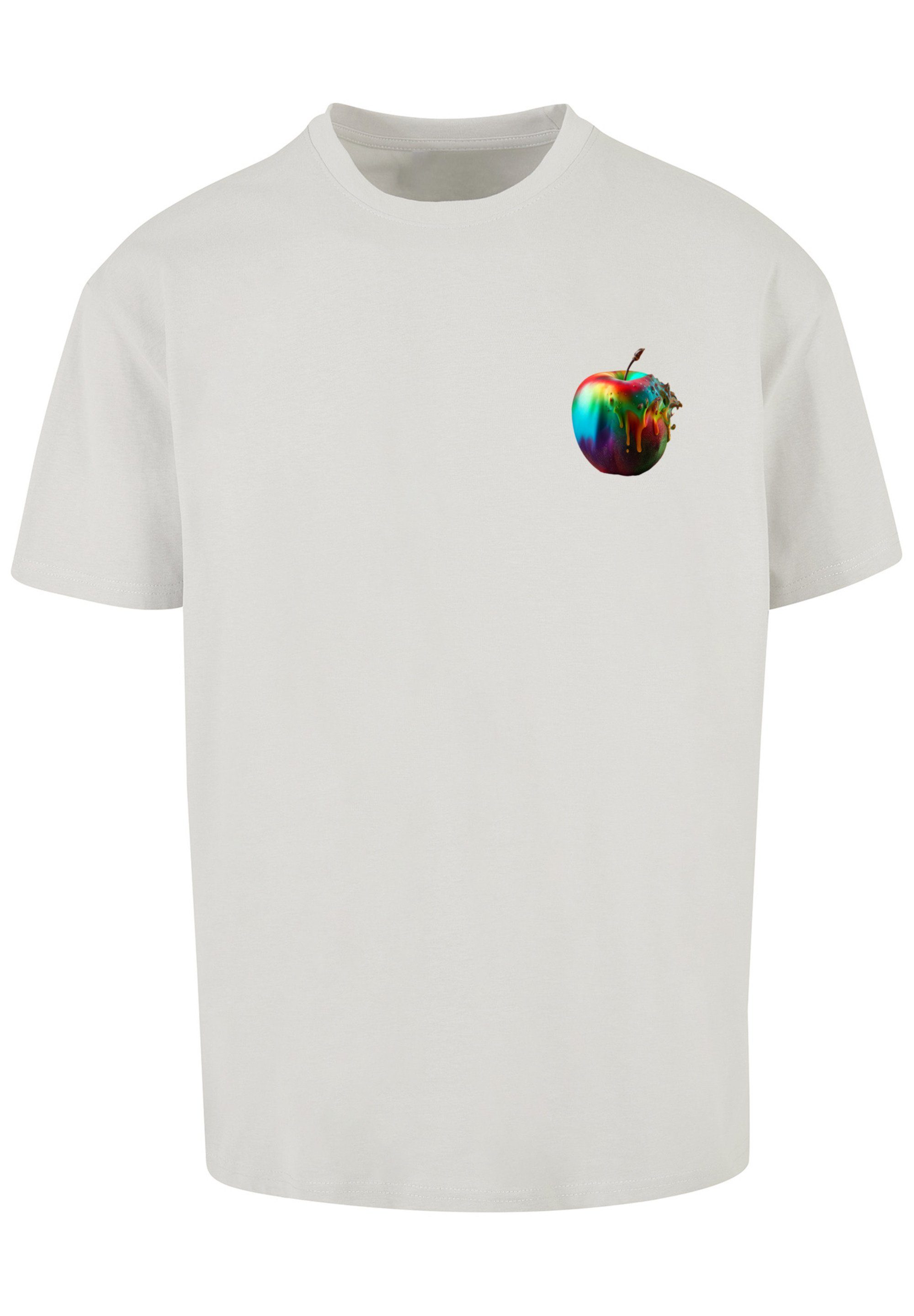 F4NT4STIC T-Shirt Apple Print Colorfood lightasphalt Rainbow Collection 