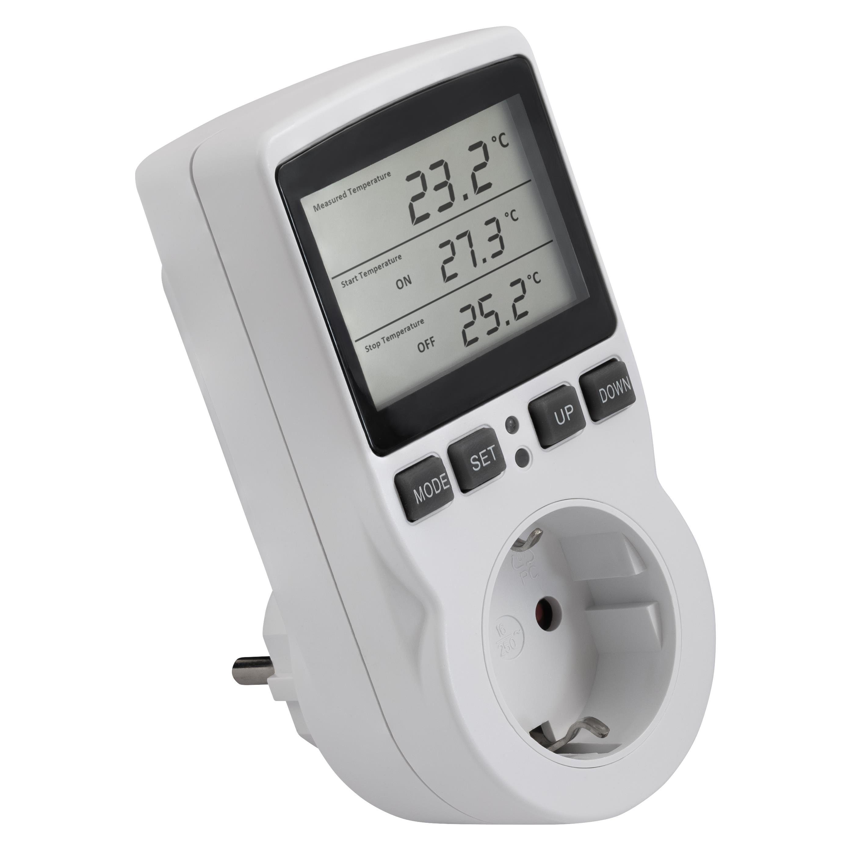 McPower Steckdosen-Thermostat MC POWER - Digitales Steckdosen-Thermostat mit Fühler, TCU-441