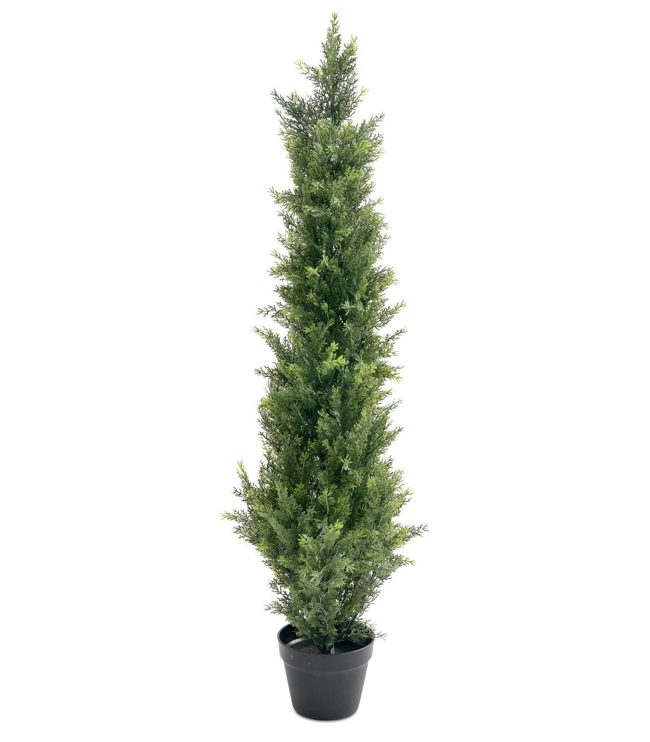 Kunstpflanze VERANDA, Grün, Kunststoff, mit Kunststofftopf, Zypresse, casa NOVA, Höhe 120 cm