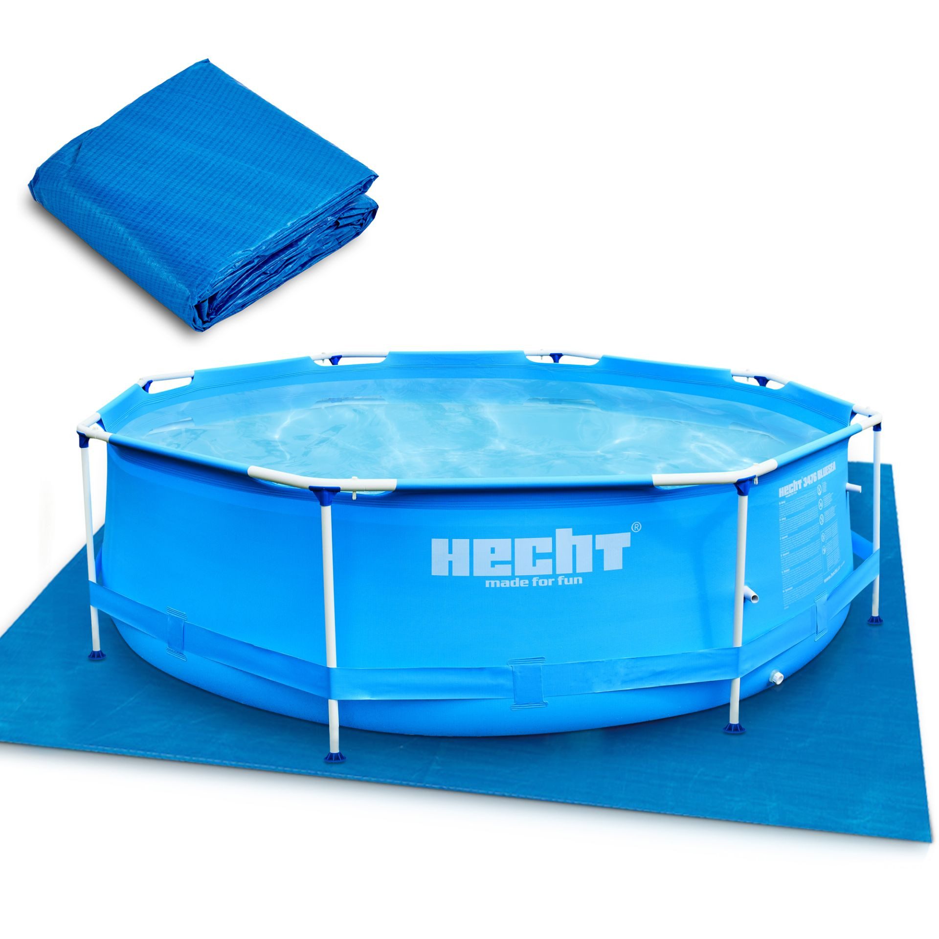 Hecht Bodenschutzvlies 016124 390 x 390 cm Poolunterlage Unterlegplane Bodenschutz, Poolunterlage 390x390 cm quadratisch reißfest wasserabweisend