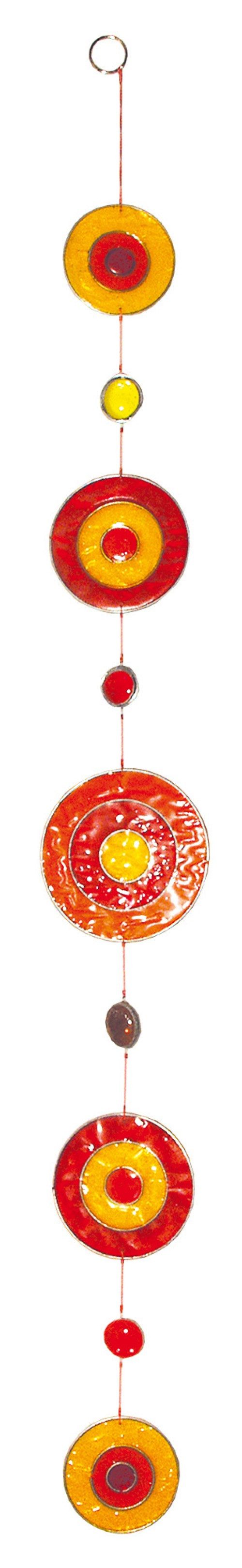 Saraswati Hängedekoration Suncatcher "Centrum" Fiberglas rot-orange-gelb 70cm