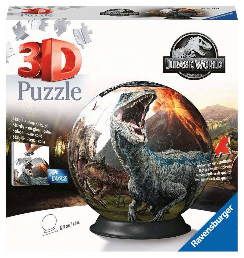 Ravensburger Puzzle Jurassic World 3D Puzzle Ball (72 Teile), Puzzleteile