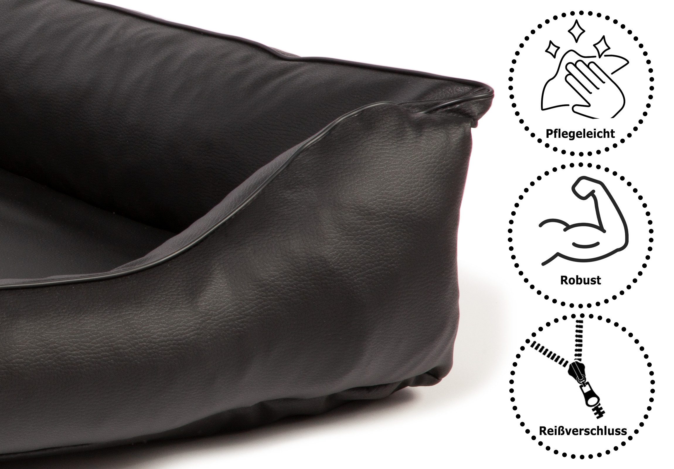 CopcoPet Tierbett Paco Hundebett Schwarz L günstig online kaufen