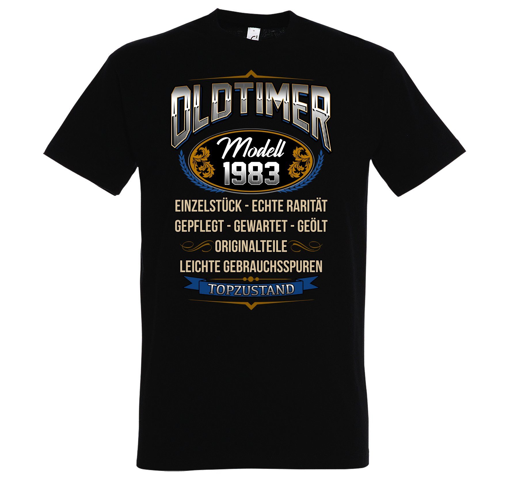 T-Shirt 1983 Designz Spruch Youth 40. Geburtstag Print Fun Herren mit T-Shirt Oldtimer lustigem Shirt