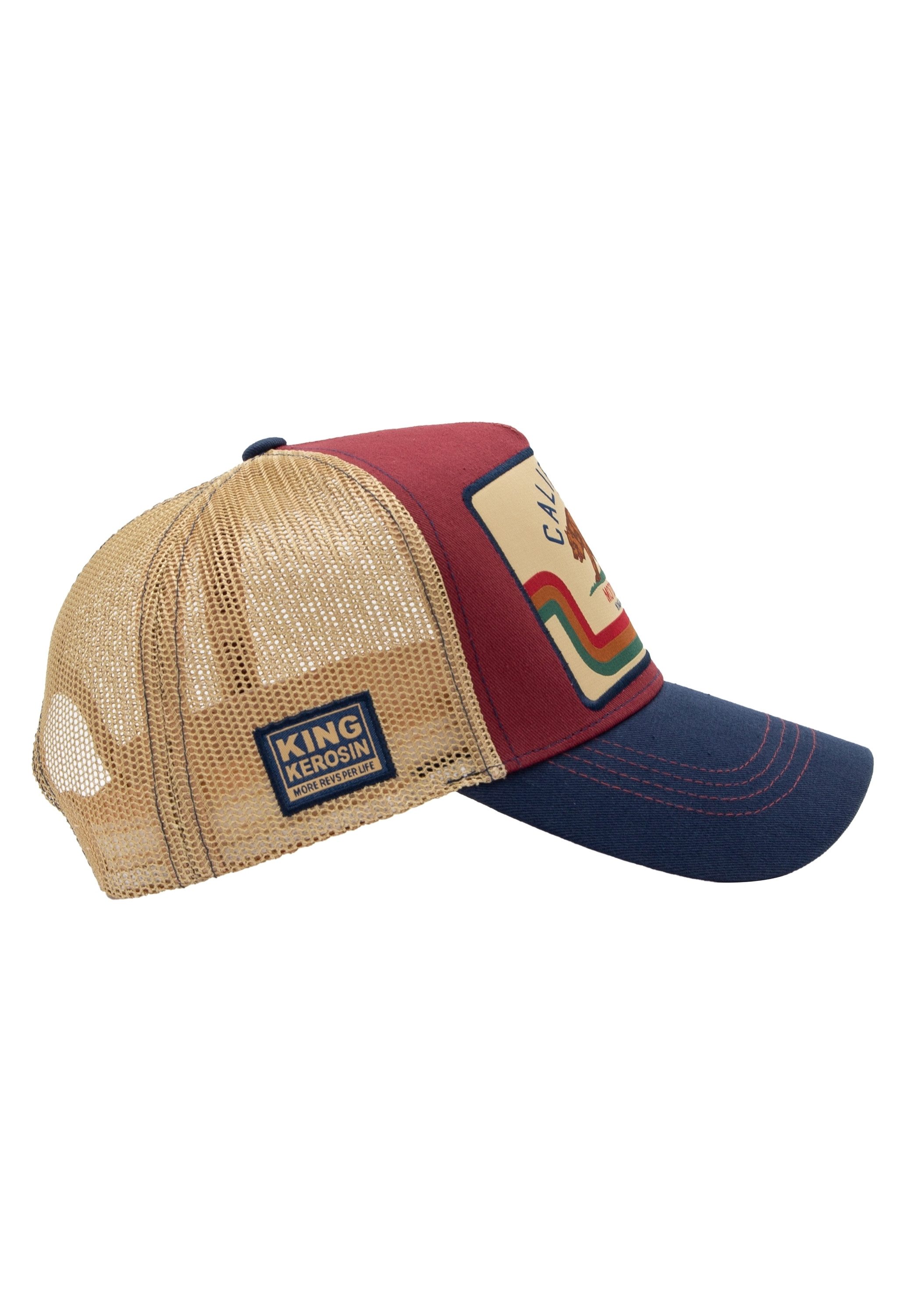 KingKerosin Trucker Cap California (1-St) mit Front-Patch