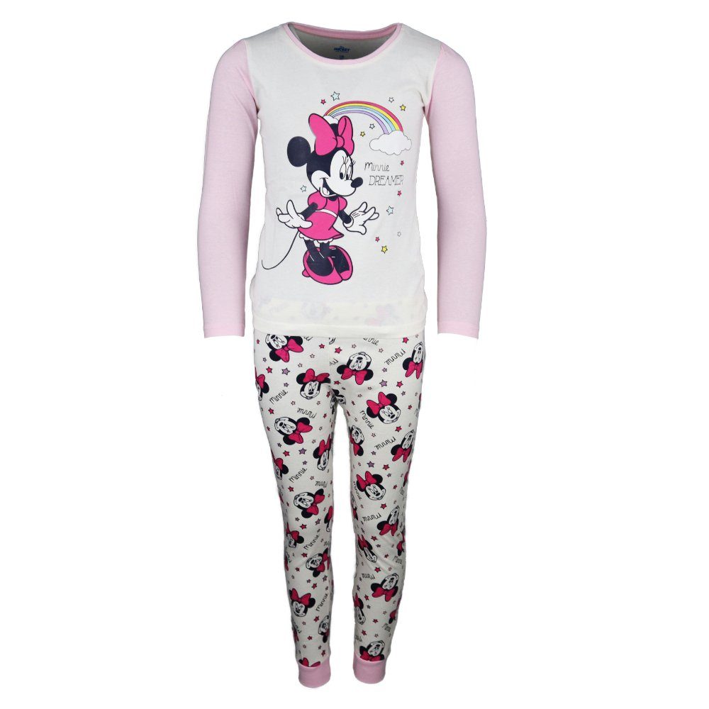 Disney Minnie Mouse Schlafanzug »Minnie Dreamer Kinder Pyjama« Gr. 104 bis  134, 100% Baumwolle, in Pink oder Rosa online kaufen | OTTO