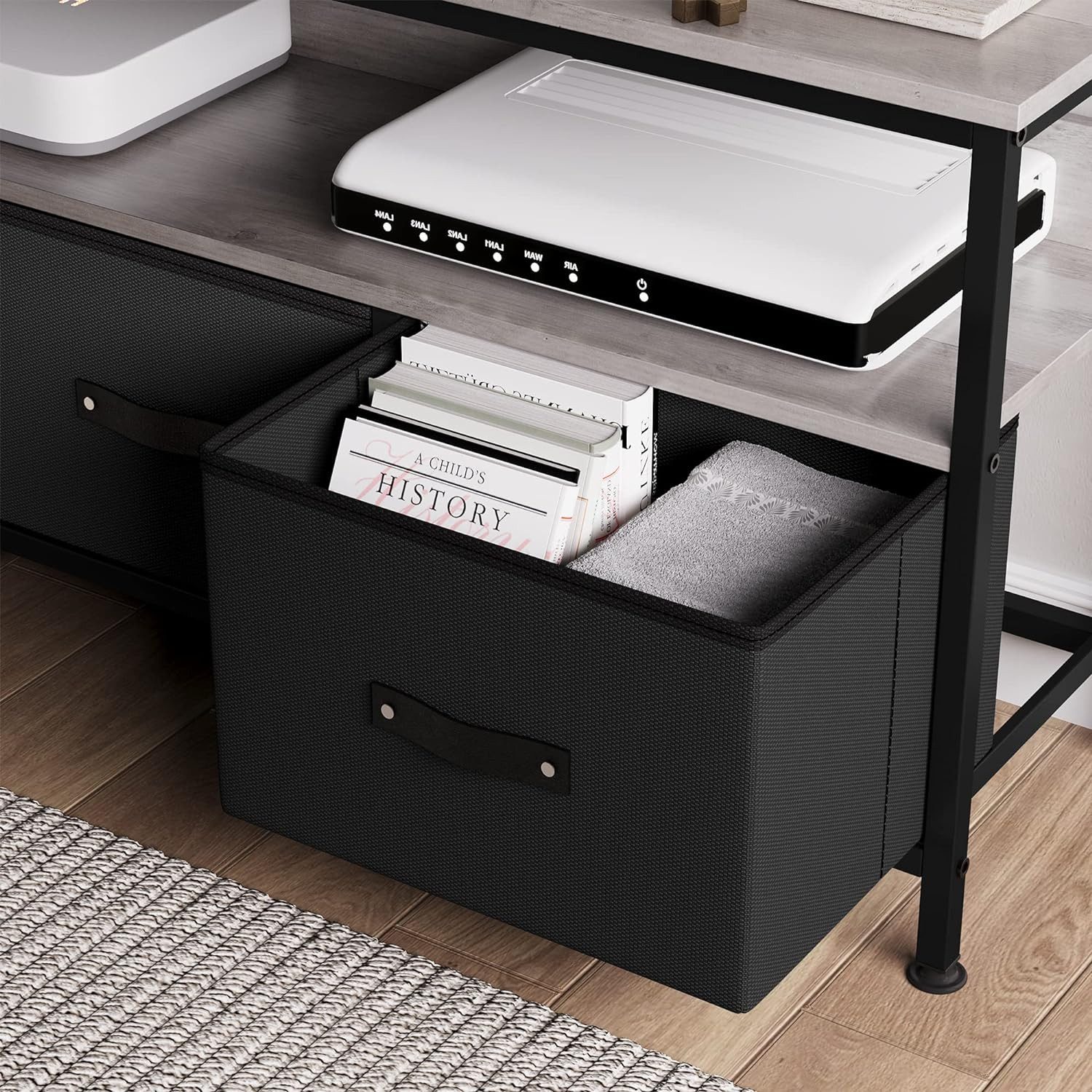 GarveeMore TV-Schrank Lowboard,Fernsehschrank Mit Schubladen Und Regalen für Fernseher Bis Zu 55 Zoll,für Wohnzimmer