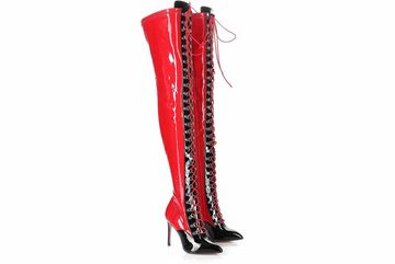 Giaro Veruska Red Black Shiny Stiefel