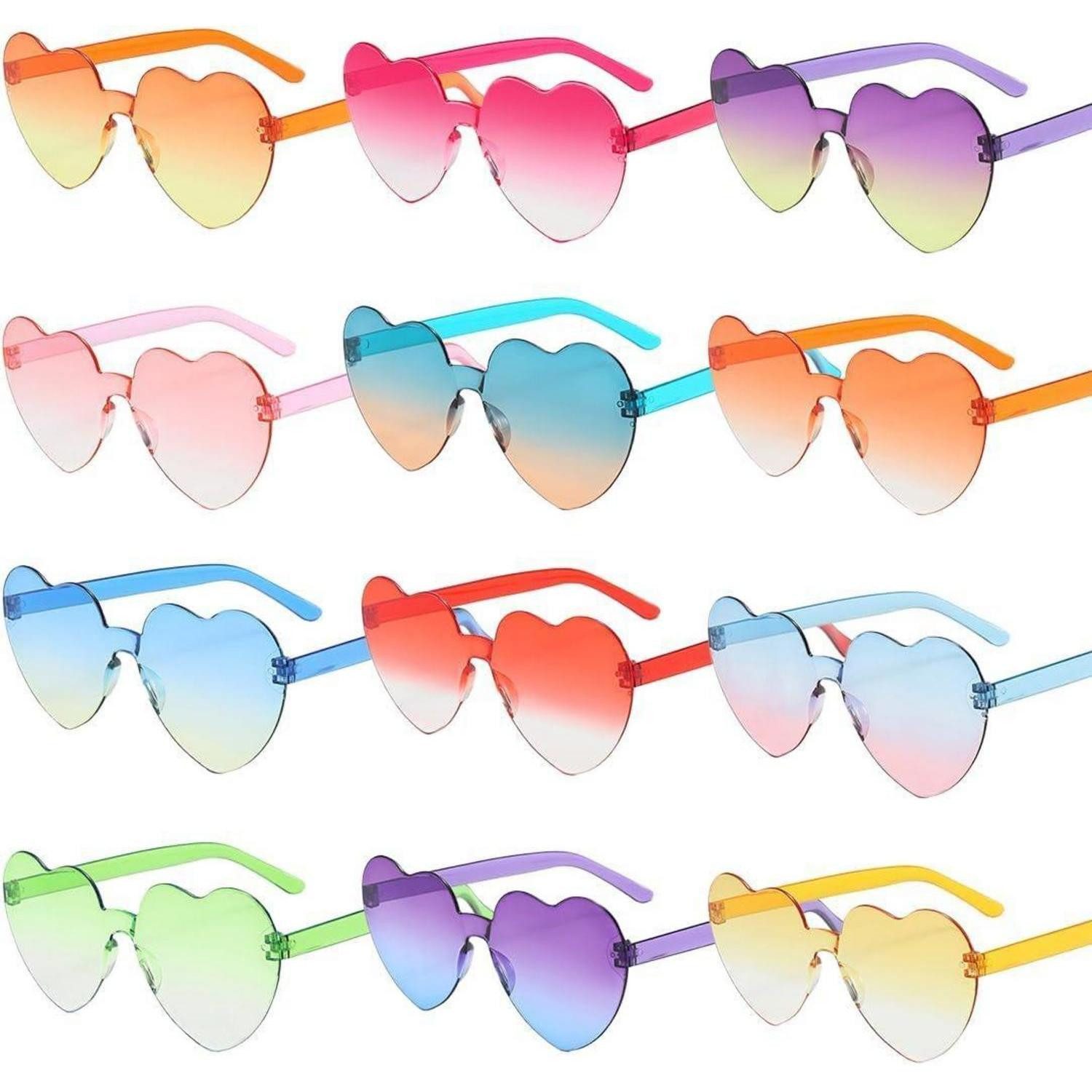 LuxusKollektion Sonnenbrille Sonnenbrille Herzbrille Partybrillen 12 Kinder Erwachsene Gold