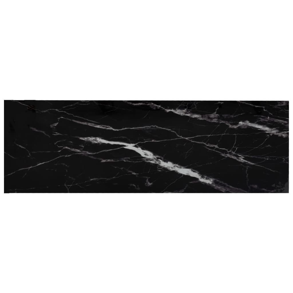 LxBxH: möbelando 3006260, mit Glas in Schwarz und aus 36x100x168 cm, Stahlgestell schwarze Regal Marmor-Optik