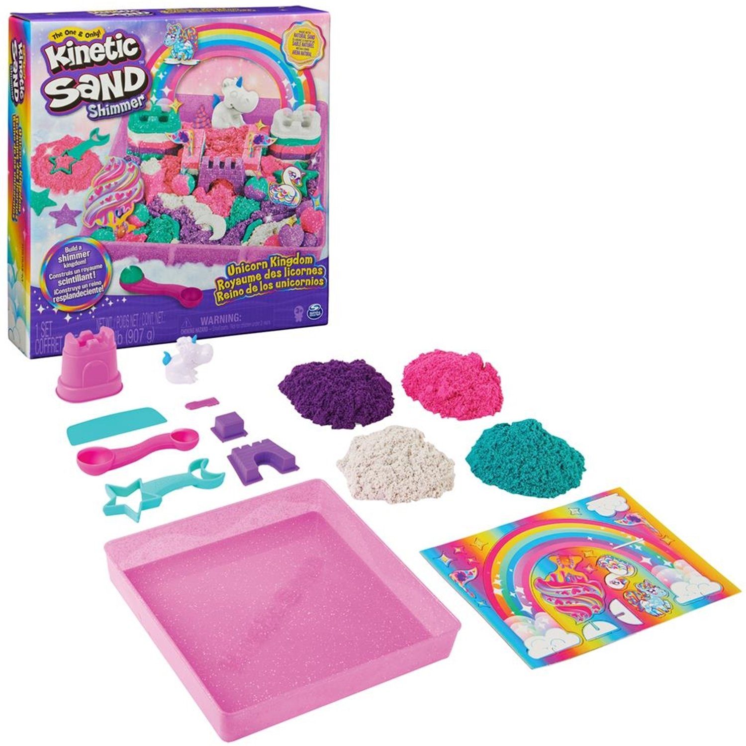 Kreativset 6062961 Kinetic Sand – Unicorn Kingdom Playset