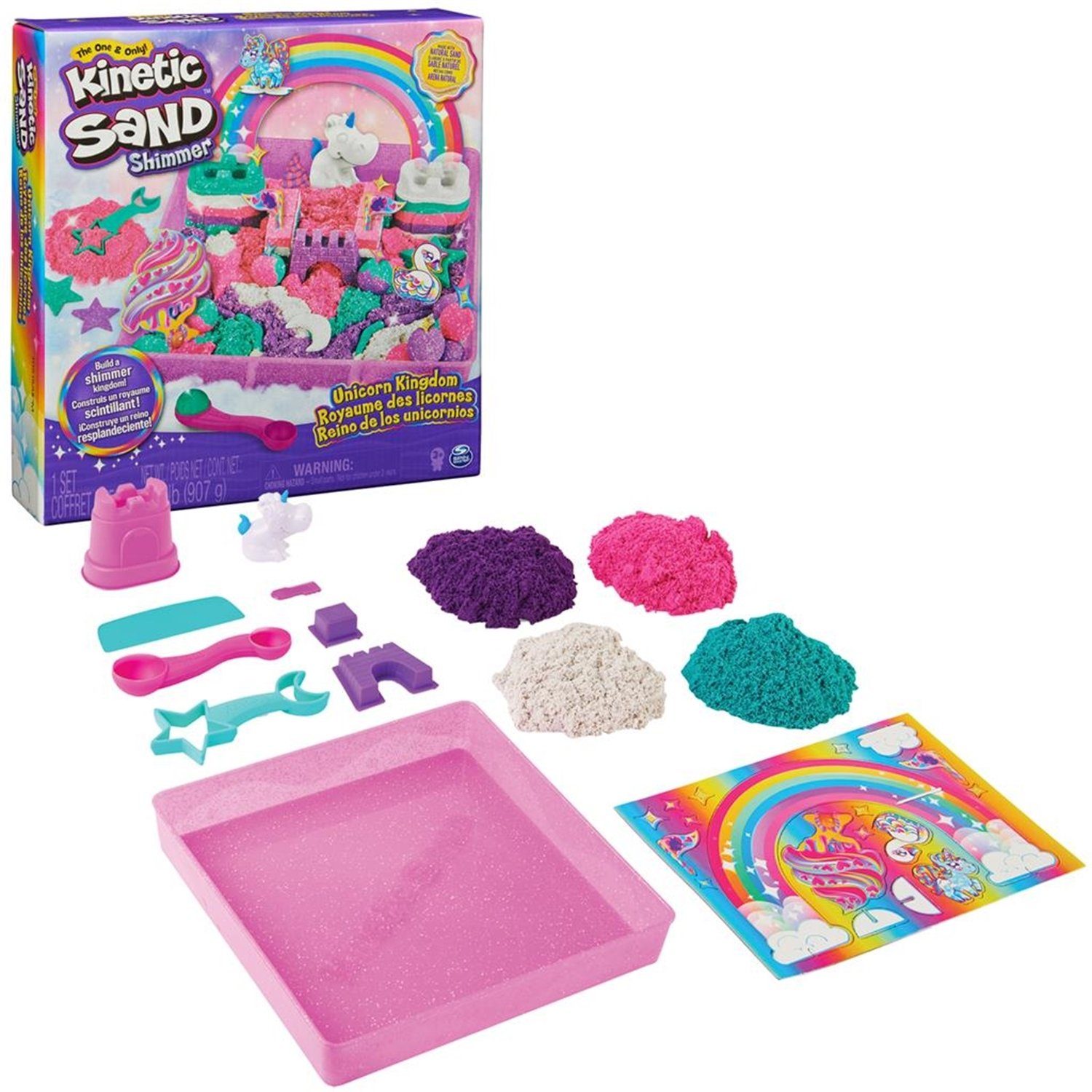 Spin Master Kreativset 6062961 Kinetic Sand – Unicorn Kingdom Playset