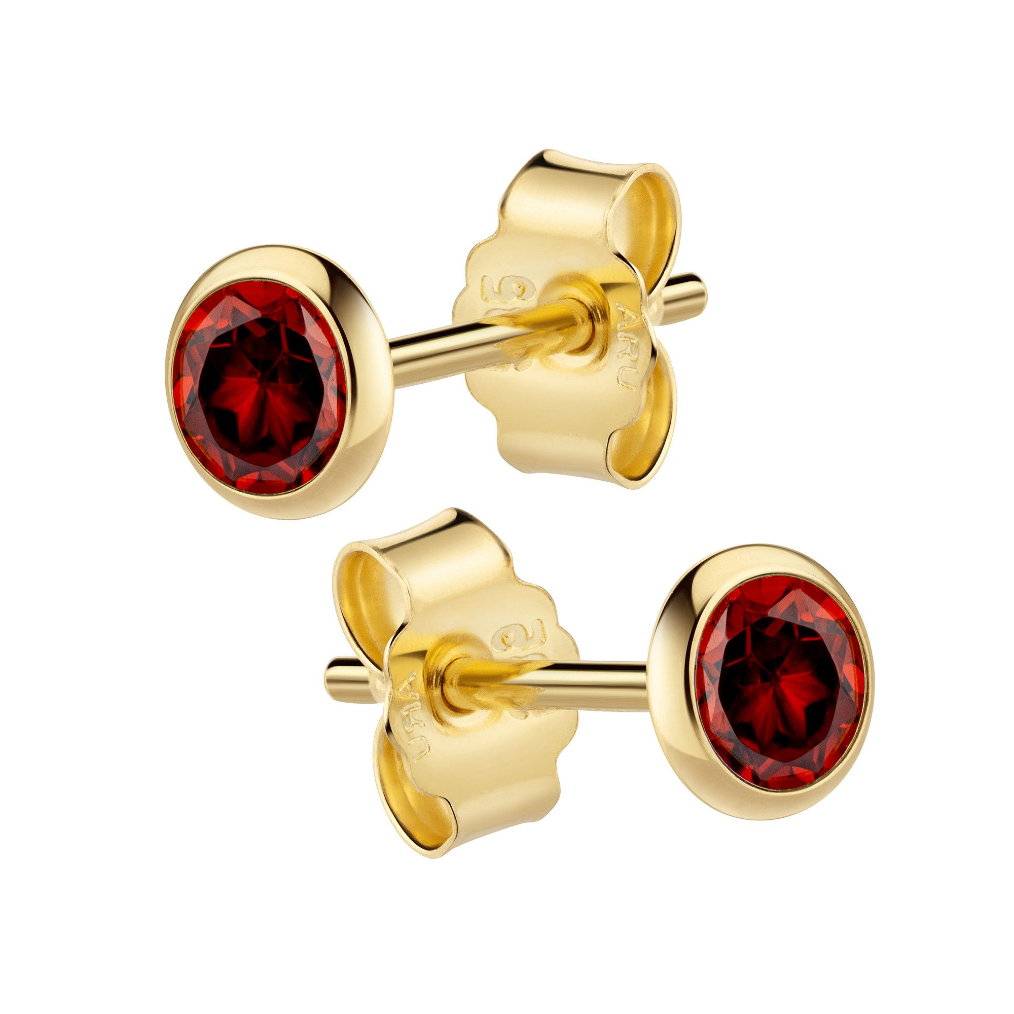 Vivance Paar Ohrstecker 585/- Gelbgold Granat günstig online kaufen