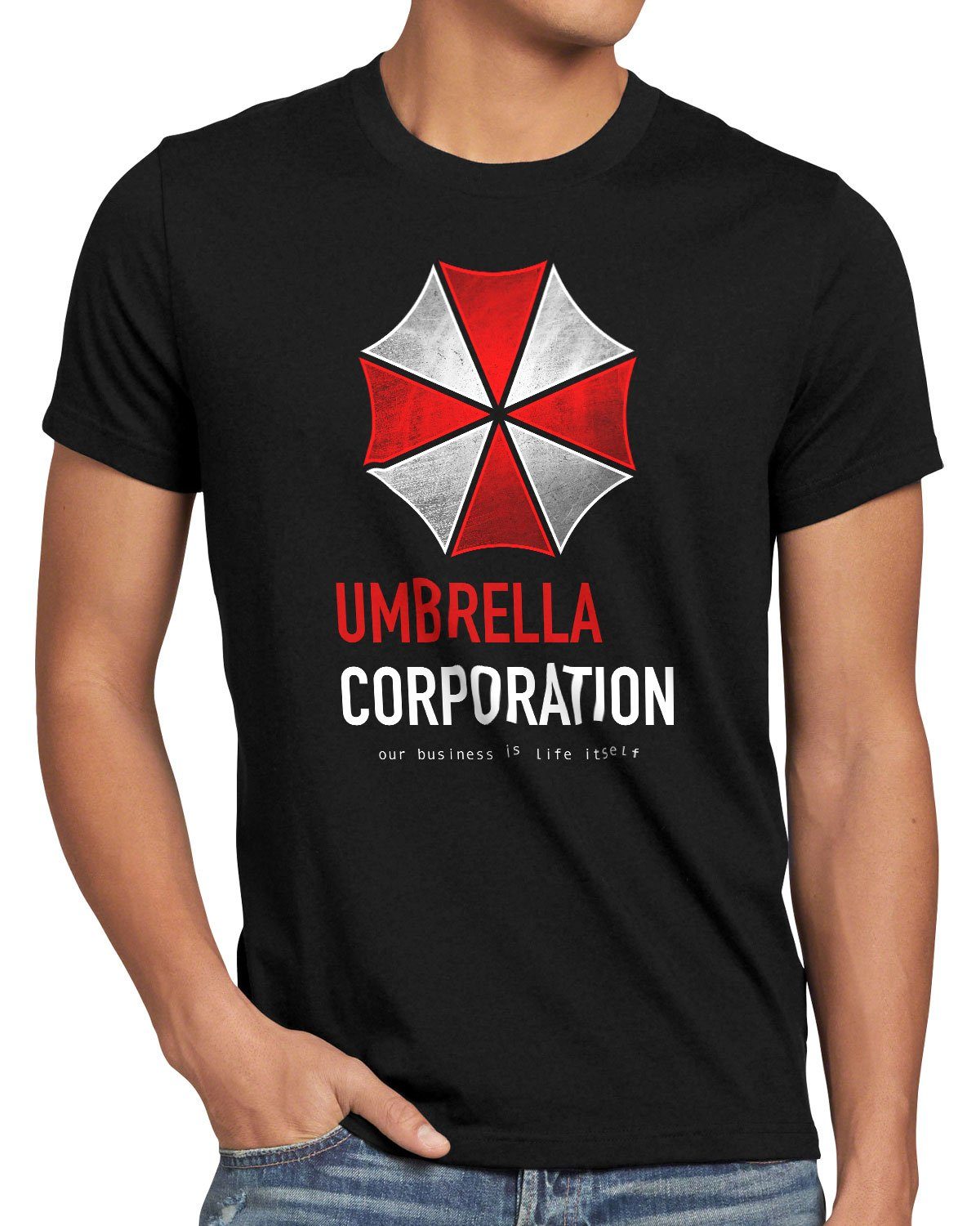 style3 Print-Shirt Herren T-Shirt Umbrella Business evil virus epidemie zombie