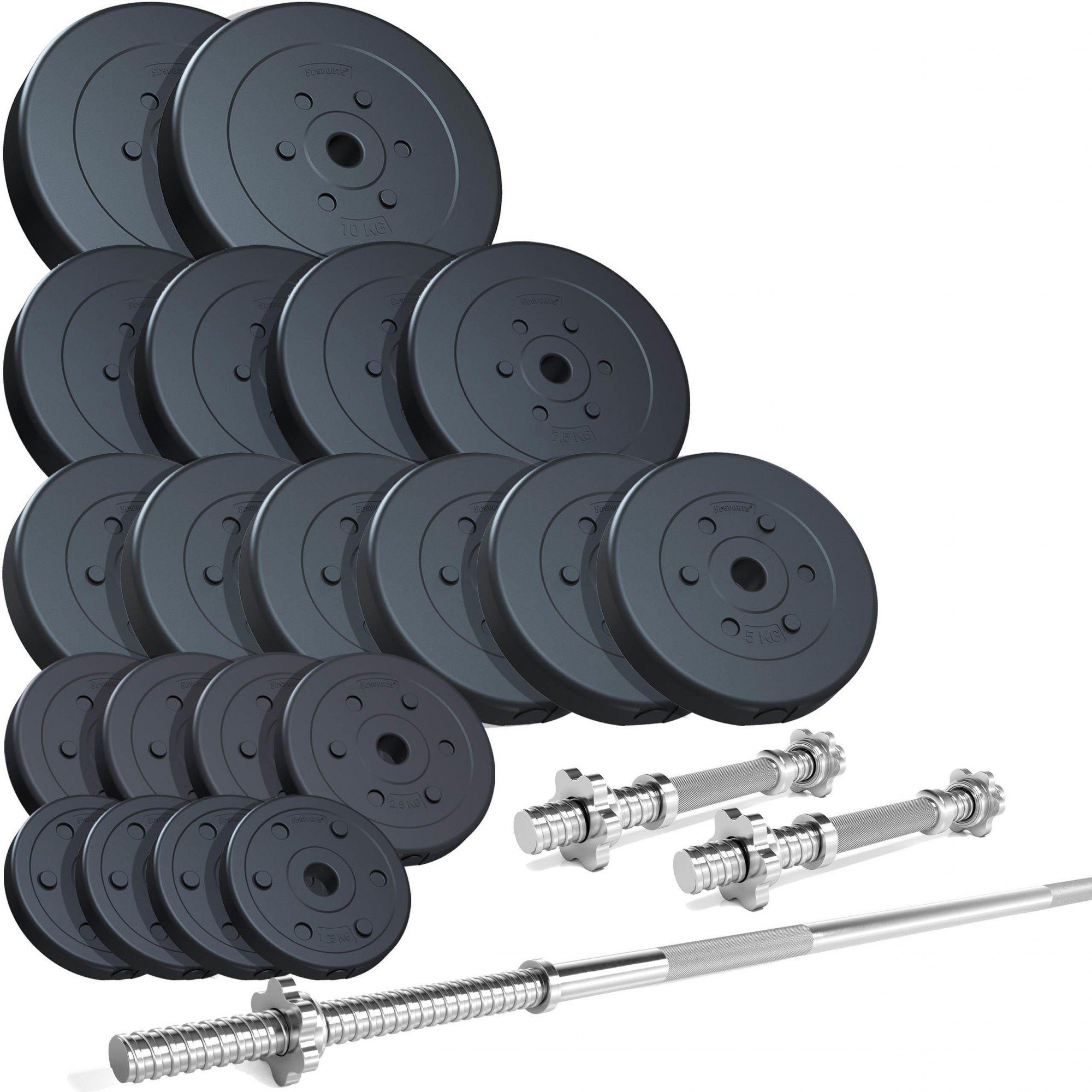 Kurzhanteln Gewichte 110kg Langhantel Set Hantel-Set 180cm Hanteln 31mm ScSPORTS®