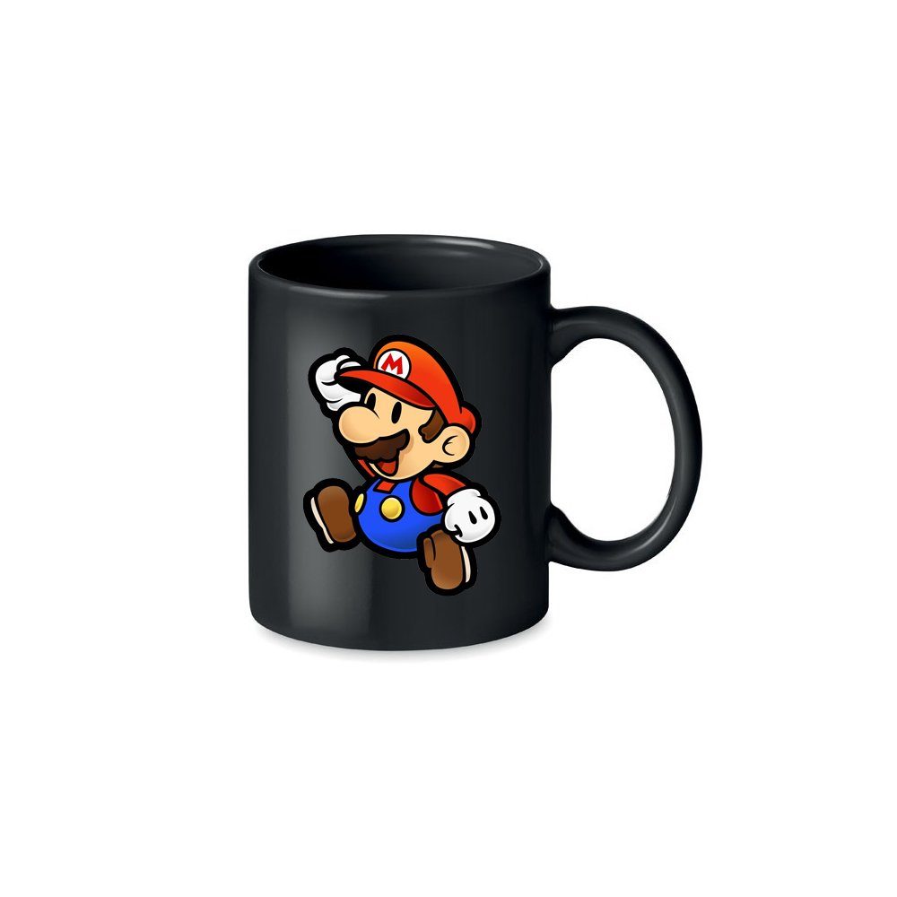 Blondie & Brownie Tasse Mario Yoshi Luigi Retro Gamer Nerd Konsole in Schwarz und Weiß, Keramik, Spühlmaschinenfest