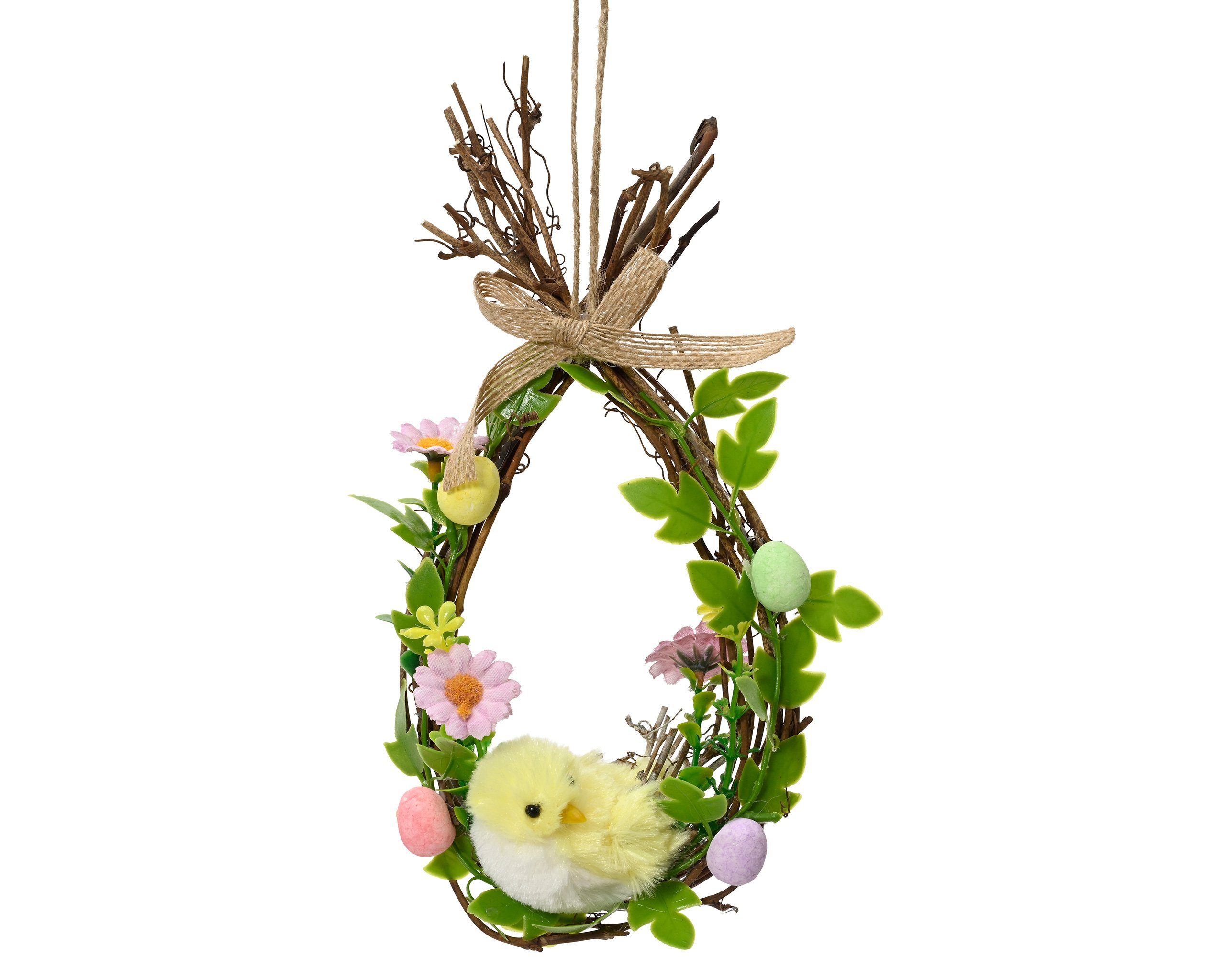 Kaemingk Osterkranz, Osterdeko Türkranz / Wandkranz zum Aufhängen 20cm ...