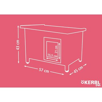 Kerbl Kratzbaum Katzenhaus Rustica 57x45x43 cm Braun und Grün