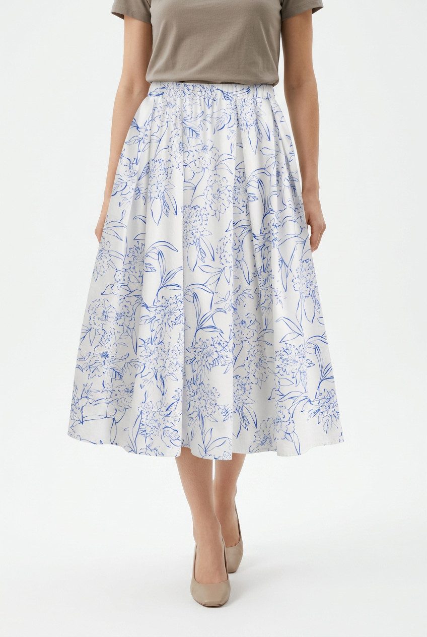 Gant Midirock FLORAL PRINT PULL ON SKIRT geblümt, mittlere Leibhöhe