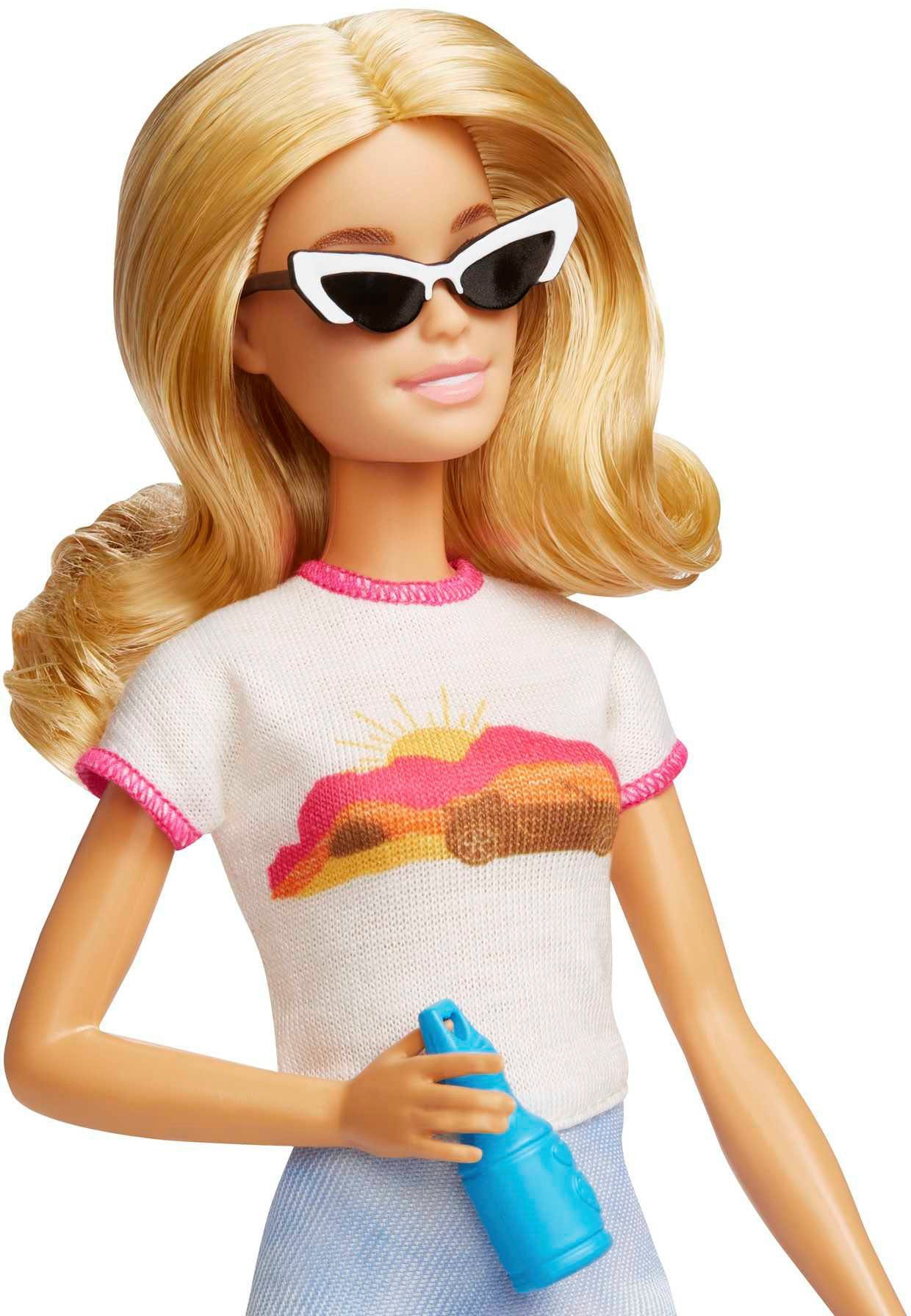 Barbie Anziehpuppe Reiseset mit Hündchen & Urlaubs-Zubehör, inklusive Puppe