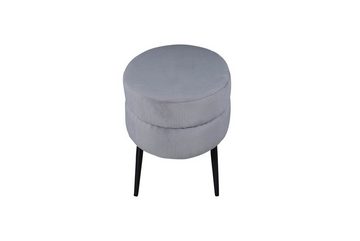 ebuy24 Pouf Otto Pouf, Hocker Samt schwarz, grau. (1-St)