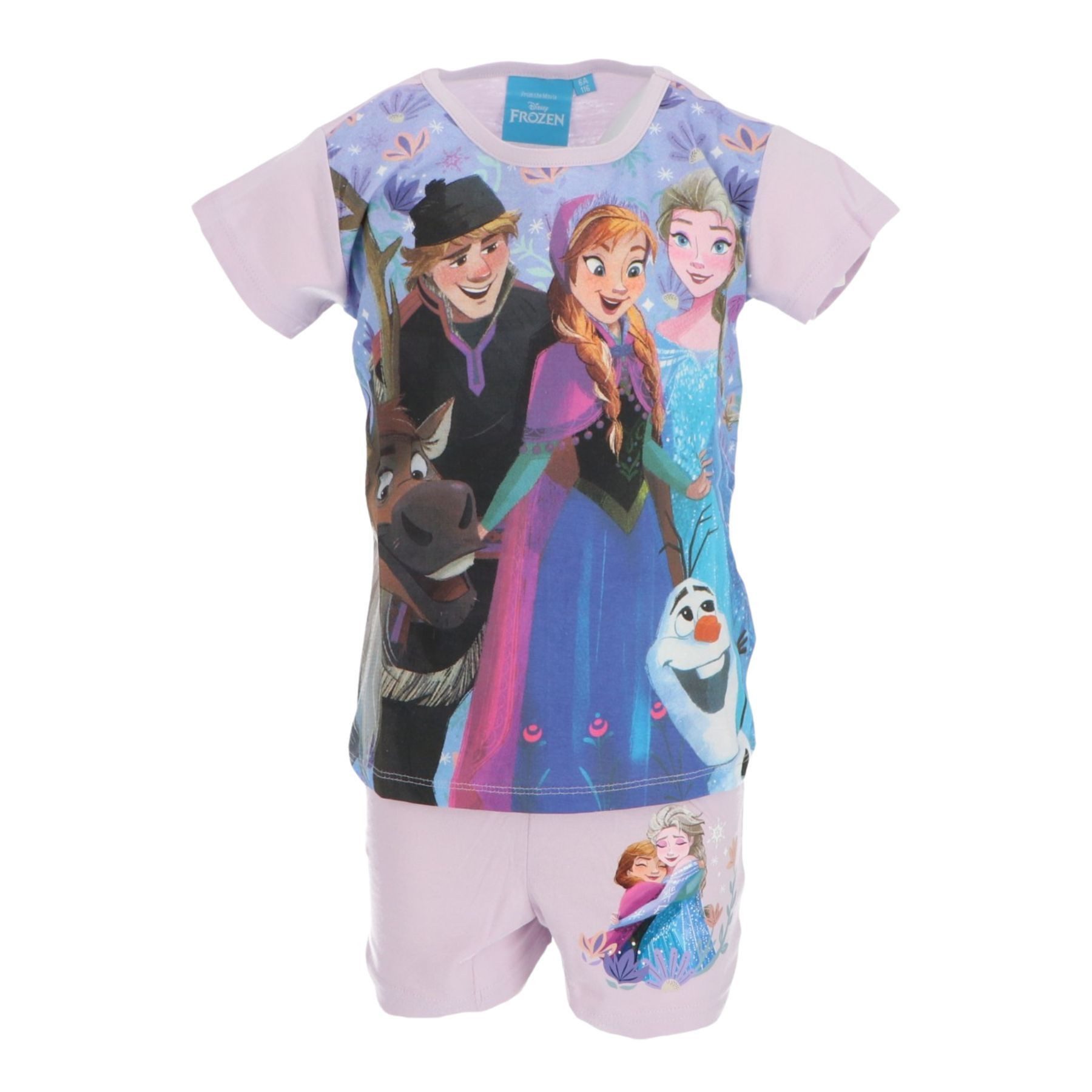 Disney Frozen Pyjama Shortama – Kinderpyjama & Sommer Schlafanzug aus 100% Baumwolle