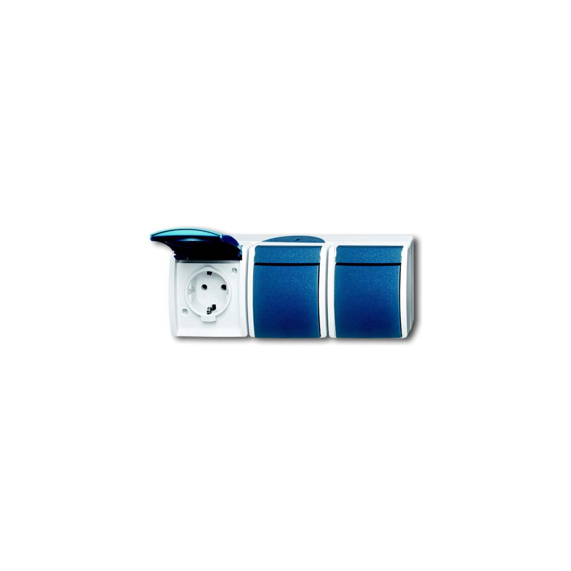 Busch-Jaeger Steckdose Busch-Jaeger Schuko-Steckdose 3f. waagerecht 2300/3 EW-53