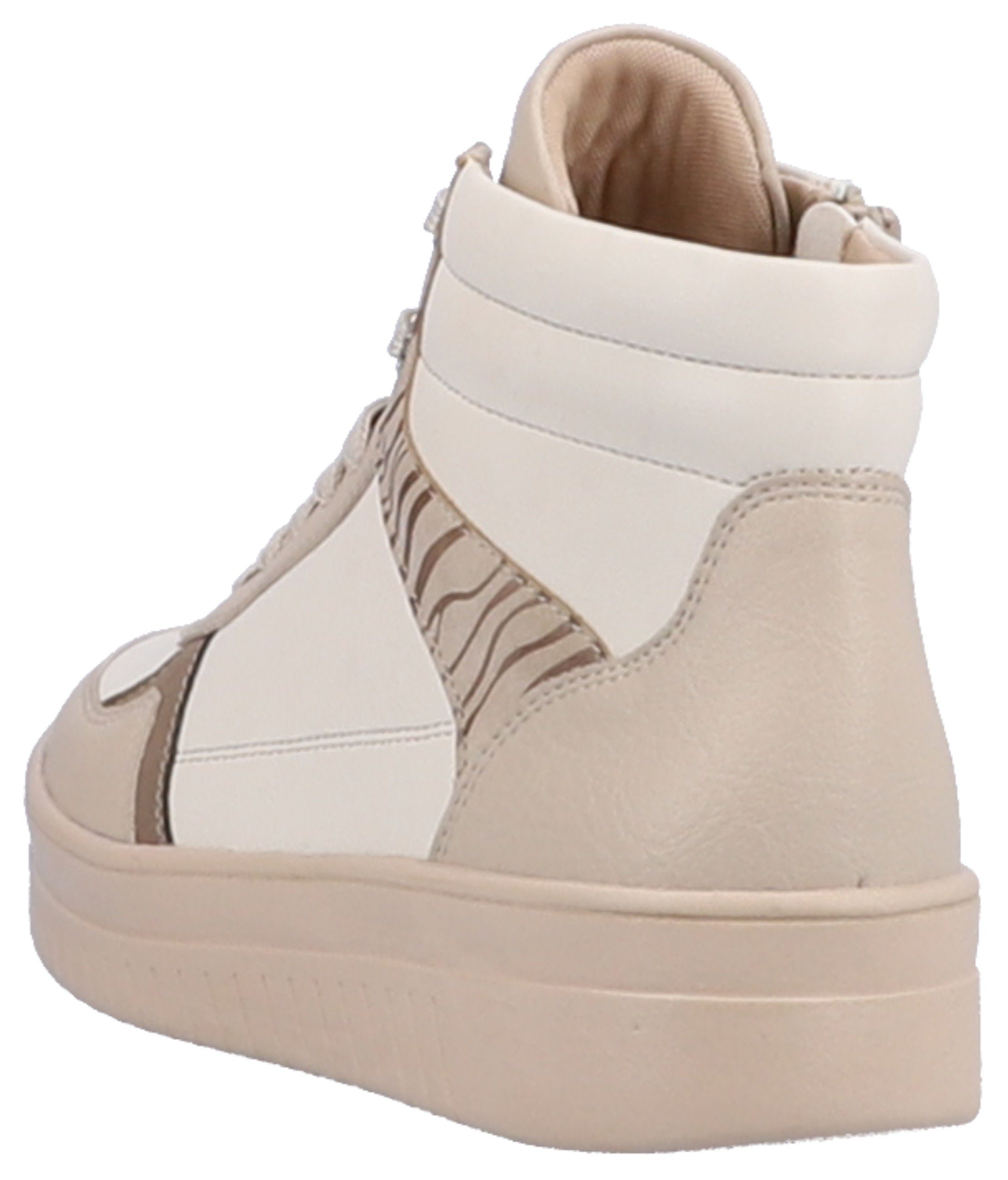 Remonte Sneaker mit hohem durch Tragekomfort offwhite kombiniert Soft-Foam Ausstattung
