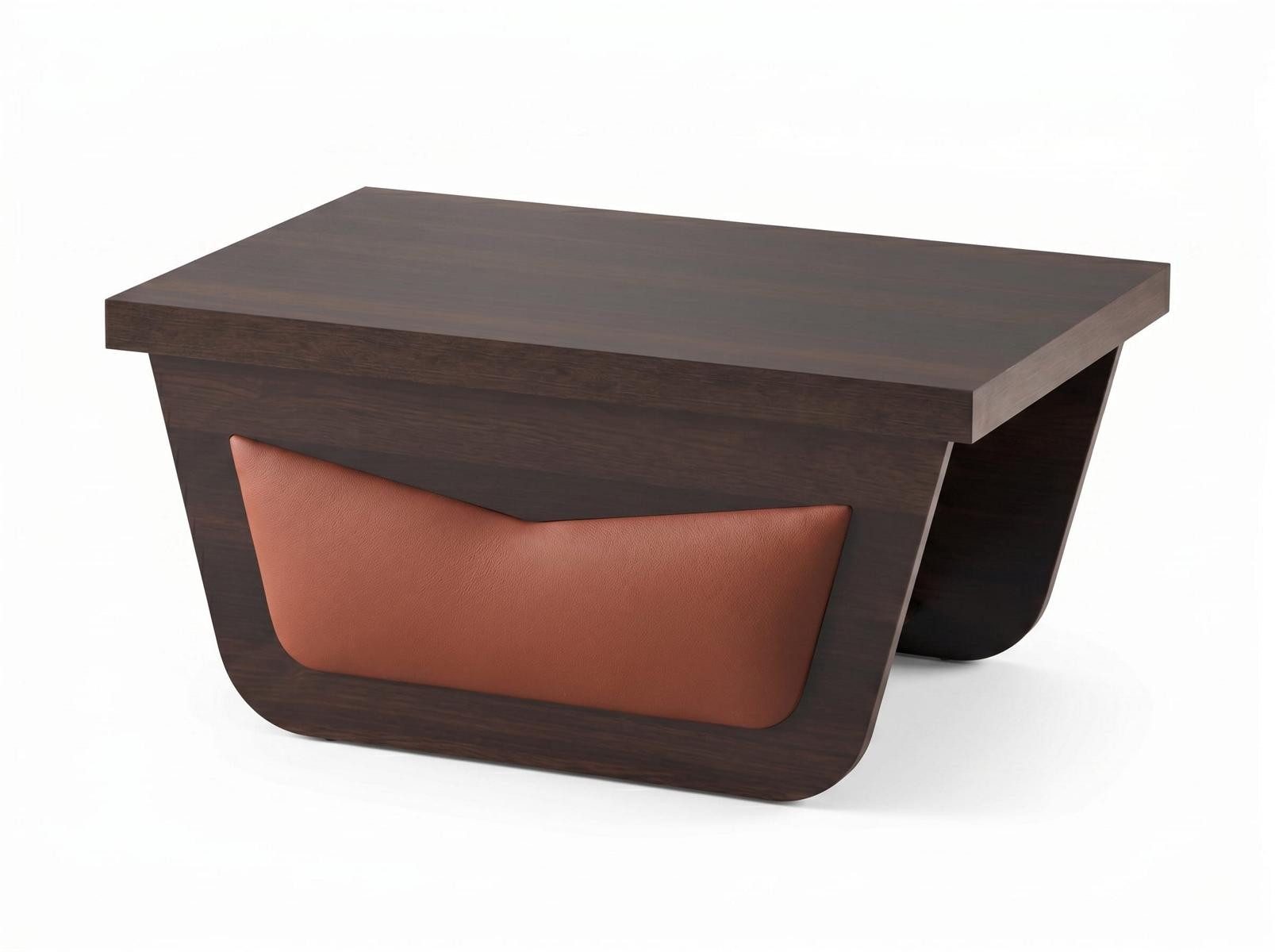 JVmoebel Couchtisch Couchtisch dunkles Holz Modernes Design Premium-Klasse Chefbüro Braun, Made in Europa