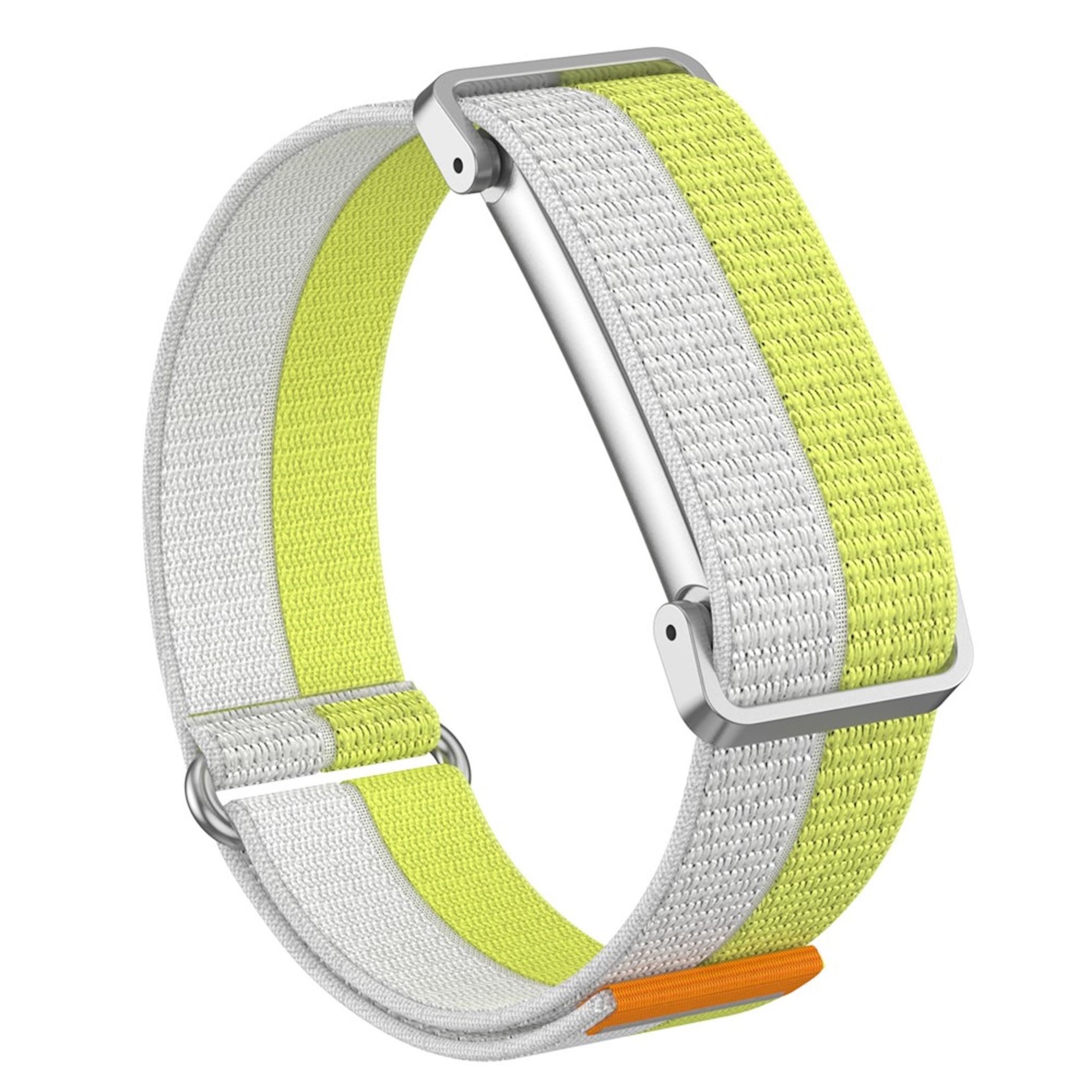 Wigento Smartwatch-Armband Nylon für Google Fitbit Air Klettverschluss Metall Schutz Gehäuse, Metall Schutzgehäuse, Klettverschluss, atmungsaktiv