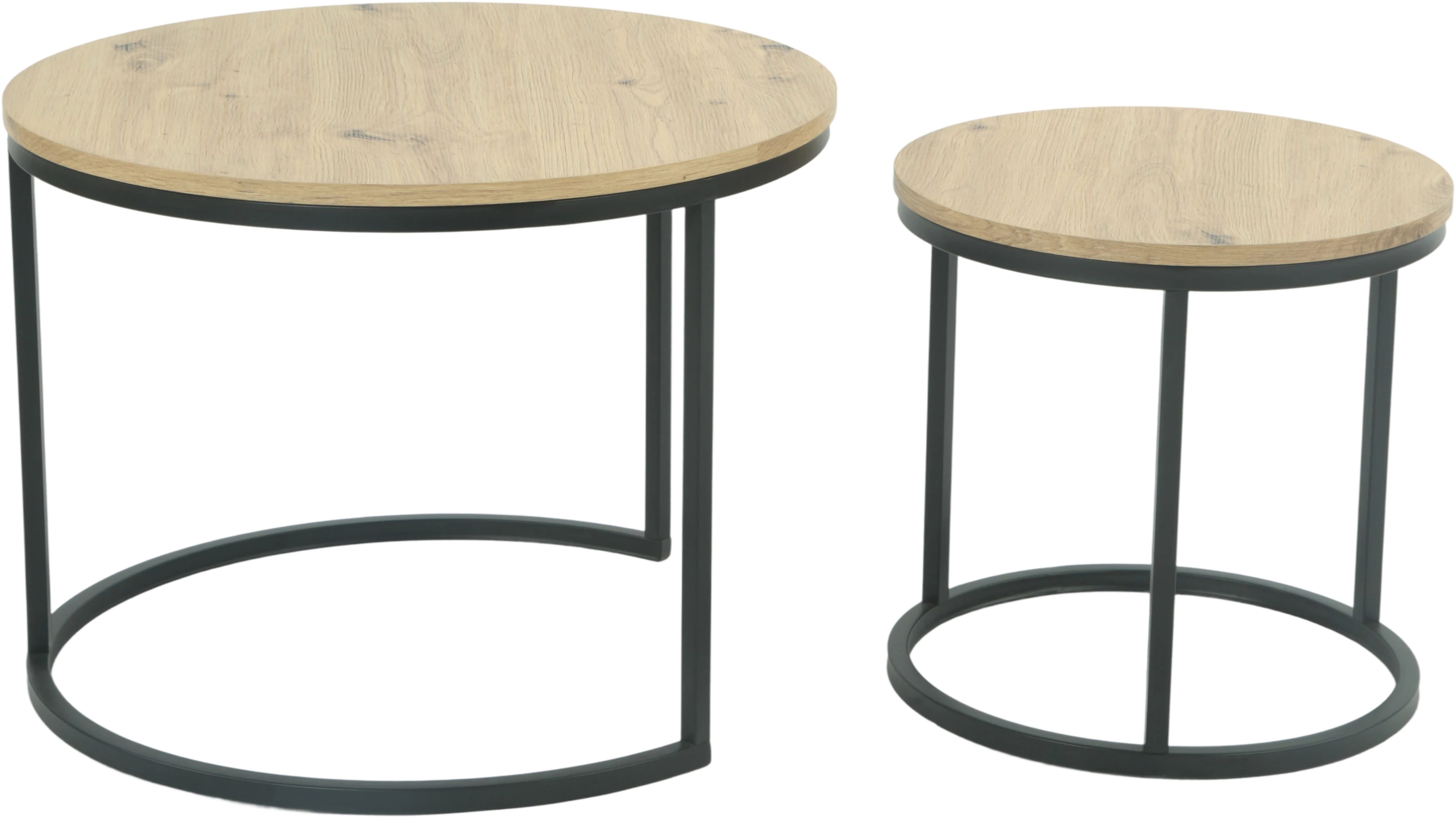 HELA Couchtisch LINDAU (Set, 2-St., 2er Set), 2er Set,Tischplatten rund,MDF günstig online kaufen