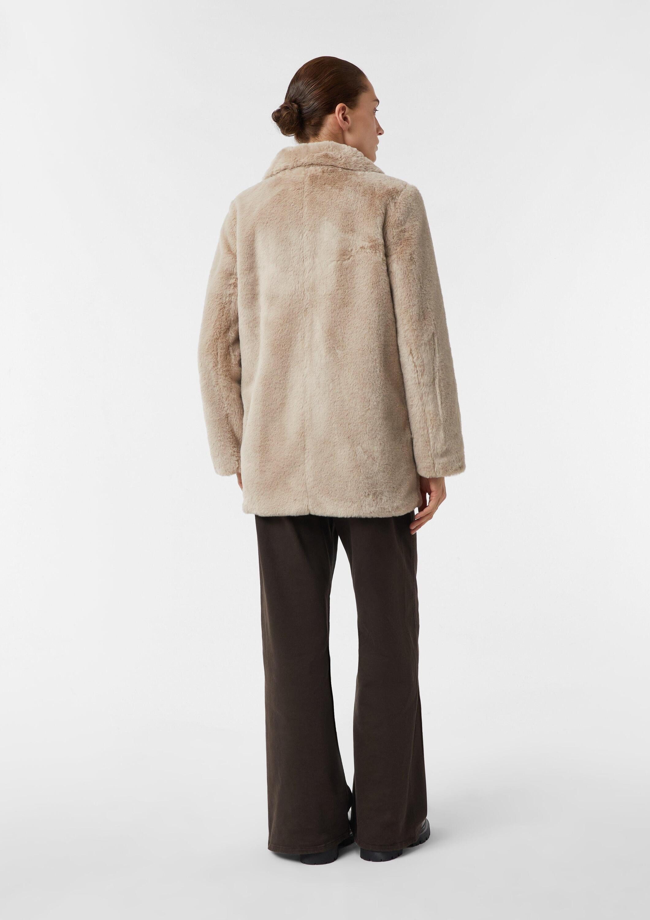 comma Funktionsjacke Outdoor-Jacke Jacke aus Fake Fur mit Duffle-Verschluss