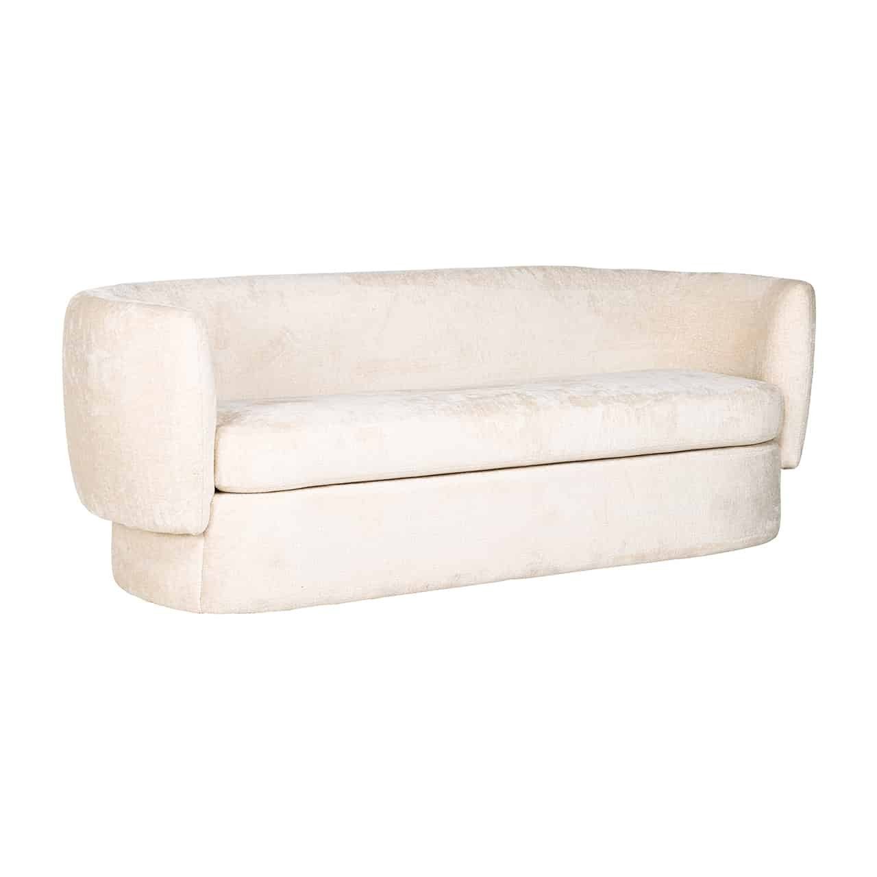 Richmond Interiors Loungesofa »Donatella white chenille fire retardant