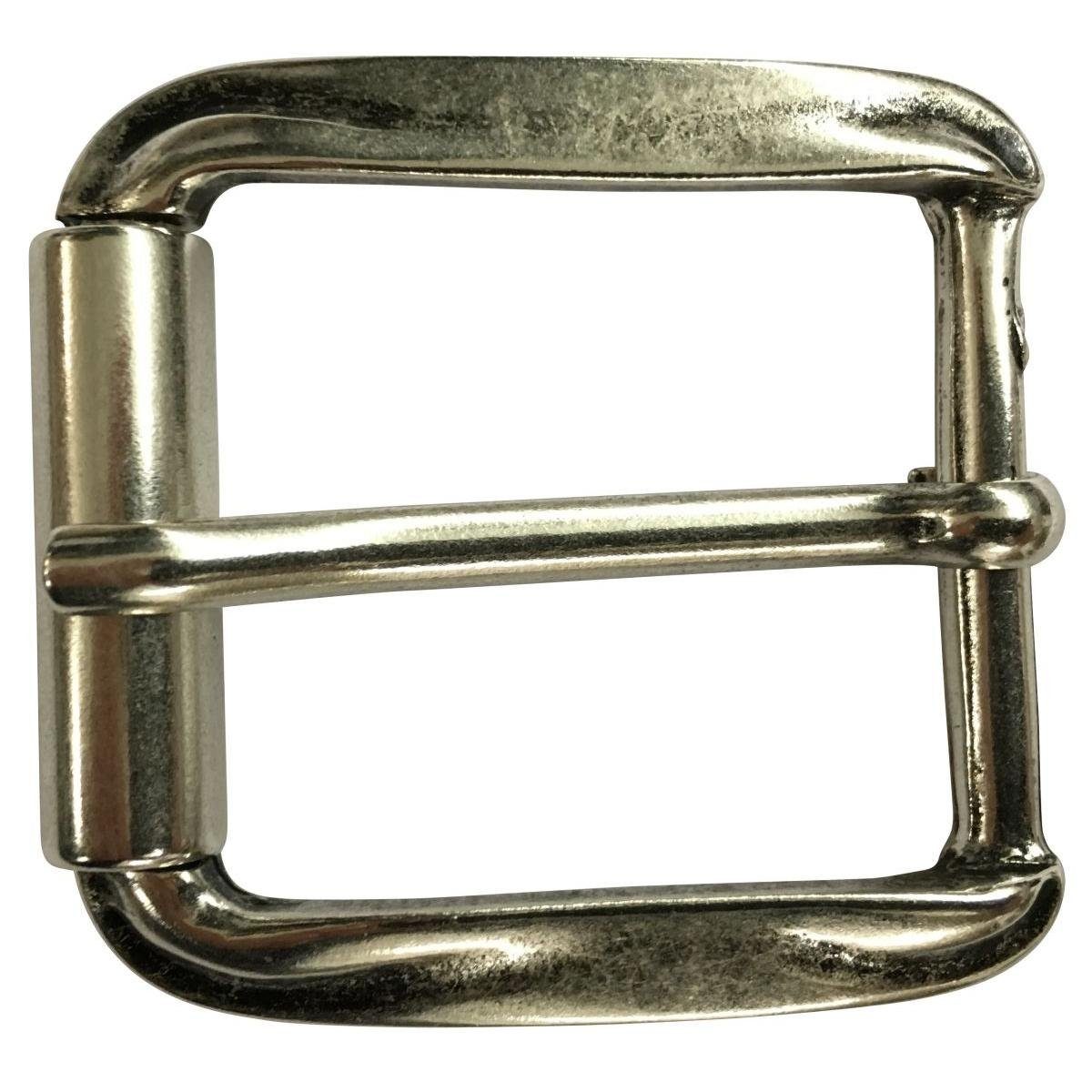 Gürtelschnalle mit Rolle 4,0 cm - Gürtelschließe 40mm - Dorn-Schließe - Gürtel bis 4c