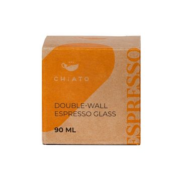 Chiato Espressoglas Doppelwandiges Espresso-Glas CHiATO, 90 ml, glas