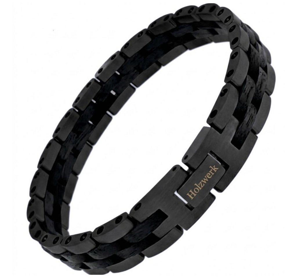 Holzwerk Edelstahlarmband Designer Holz Armband, Armkette Gliederarmband, inklusive Armbandkürzer, Holz Unikate, ideal auch als Geschenk