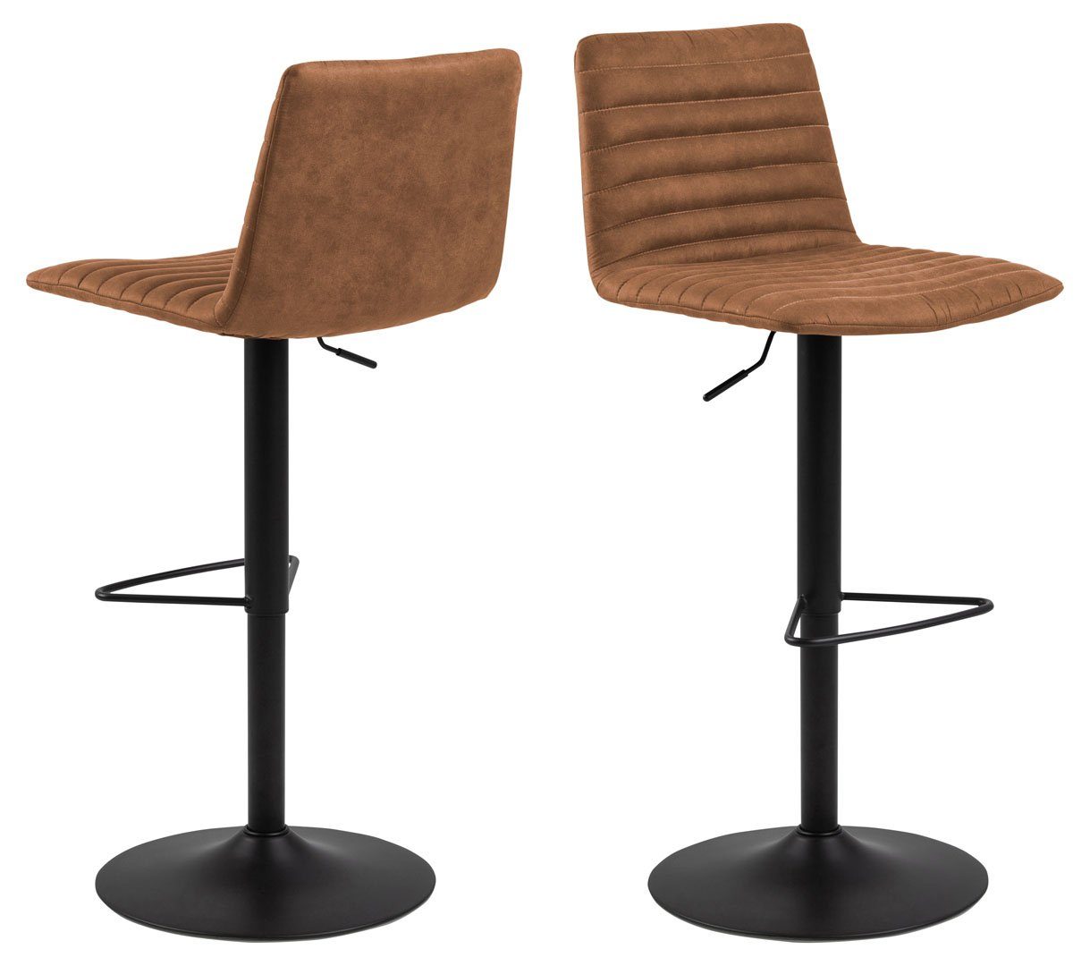 Barhocker 2er Set Kimmy Barhocker Braun, schwarz.