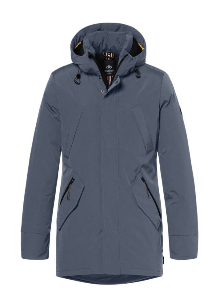 District Winterjacke Winter mit Kapuze (Parka, winddicht, warm) airforce blau Herren