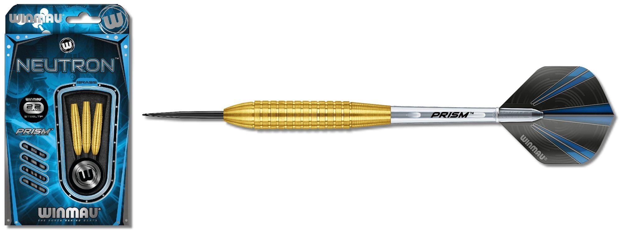 24 Steeldart Dartpfeil 1209 g Winmau Neutron Brass doer 22g Winmau