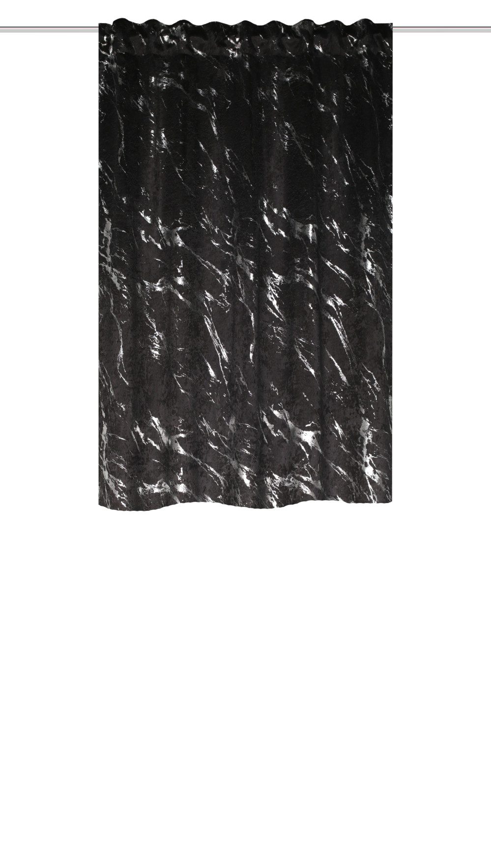 HOME WOHNIDEEN Vorhang Verdunkelungsvorhang FORCE, Silberdruck, Marmor-Motiv, Kombiband (1 St), verdunkelnd, Polyester