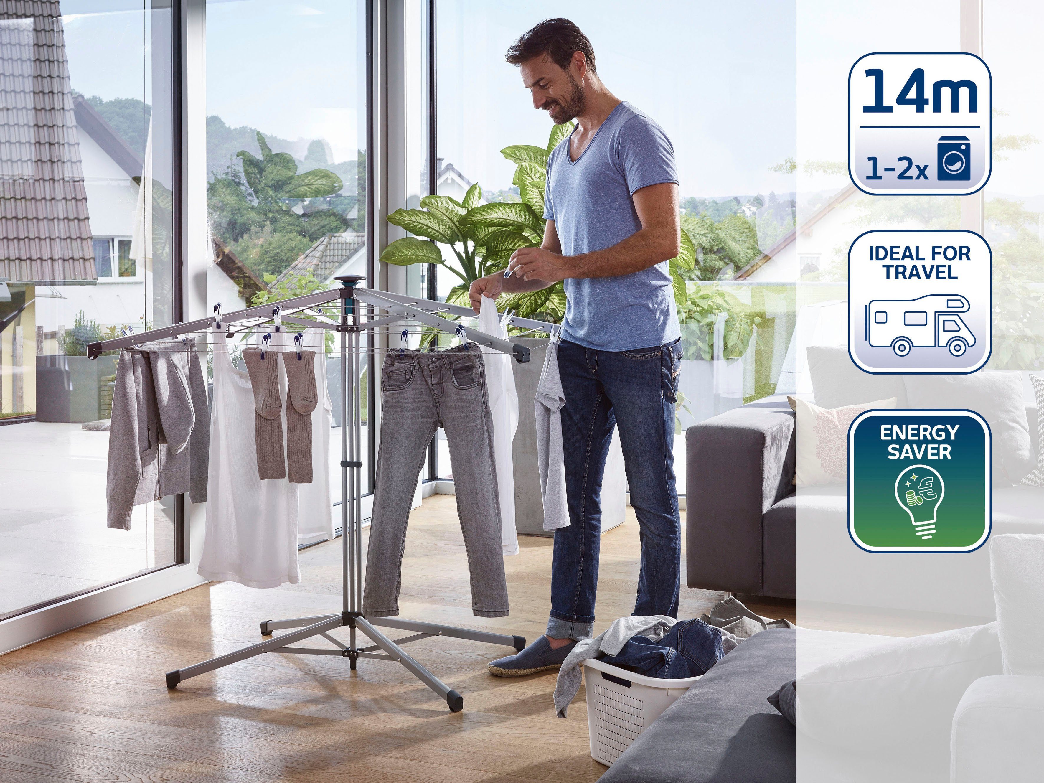 Leifheit Wäschespinne "LinoPop-Up 140" günstig online kaufen