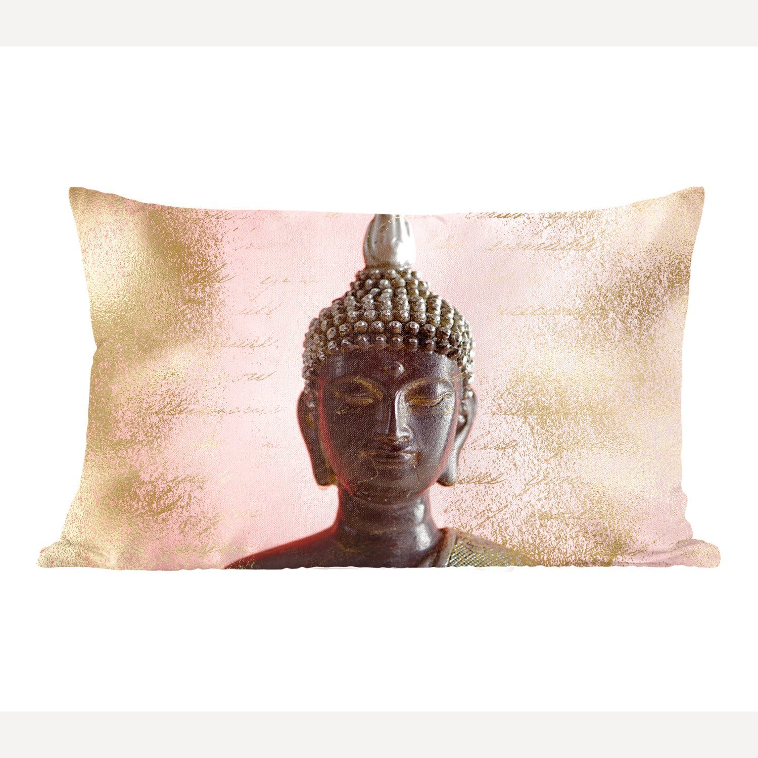 MuchoWow Dekokissen Buddha - Gelb - Rosa, Wohzimmer Dekoration, Zierkissen, Dekokissen mit Füllung, Schlafzimmer