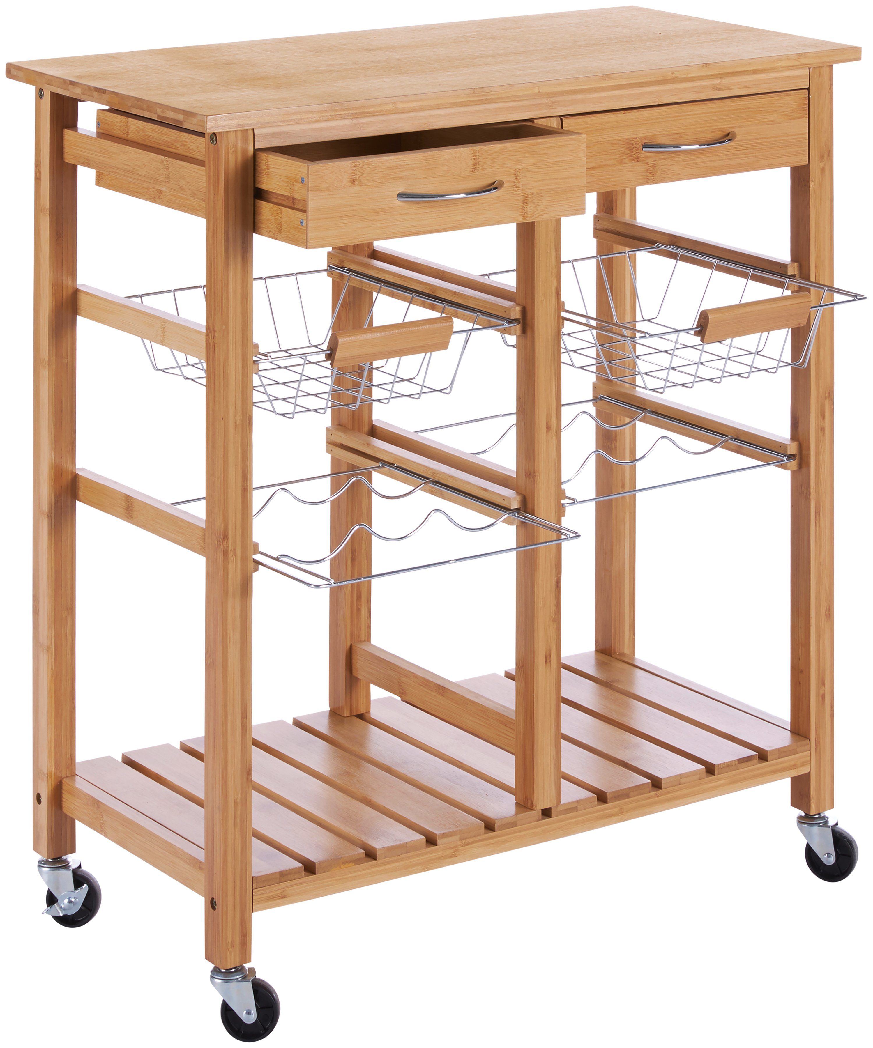 welltime Küchenbuffet Bambus 72 x 37 x 78 cm