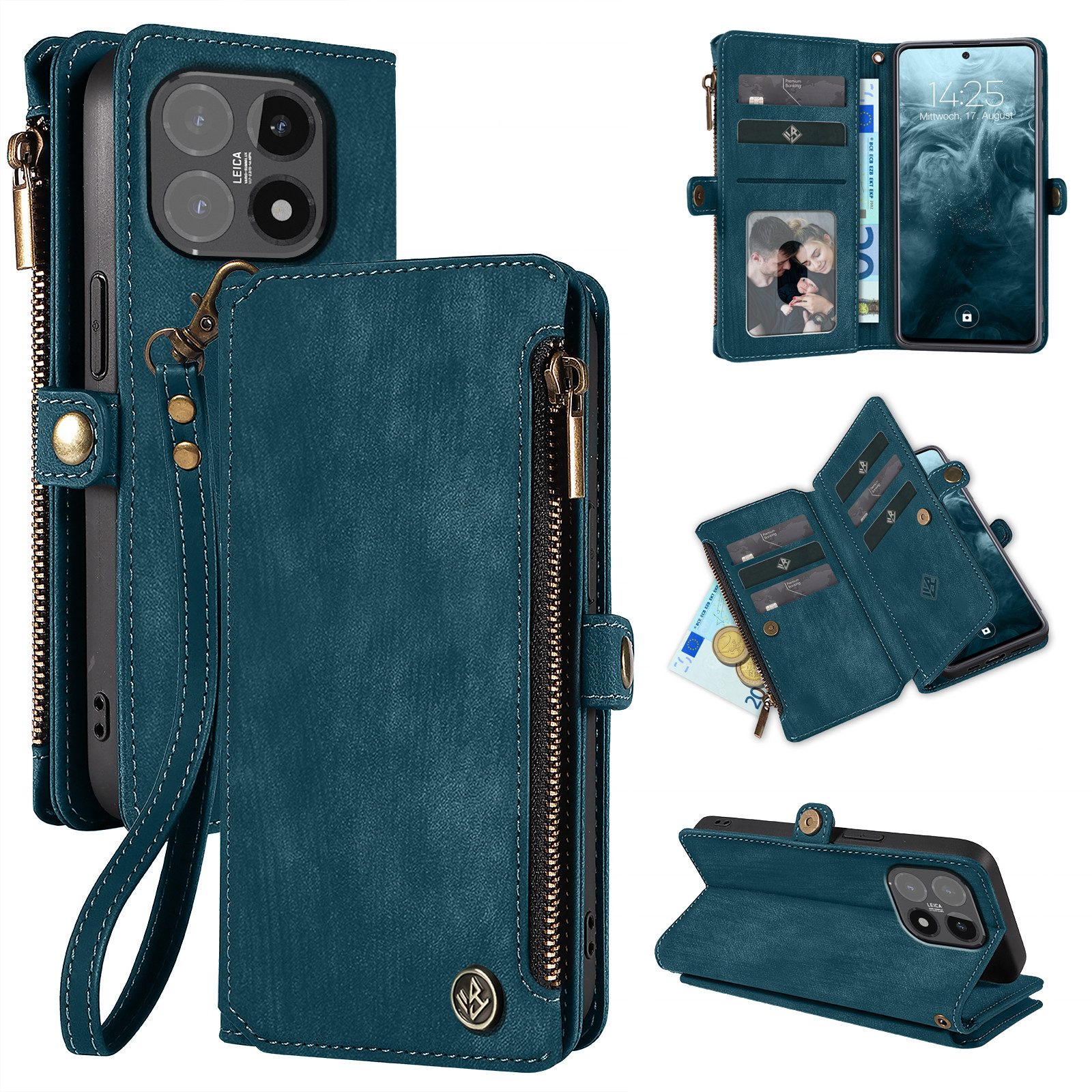 Tec-Expert Handyhülle Geldbörse Hülle mit RFID Schutz für Xiaomi 15T 6.83 Zoll, 6.83", Klapphülle Cover Case mit Kartenfach Geldfach Münzfach