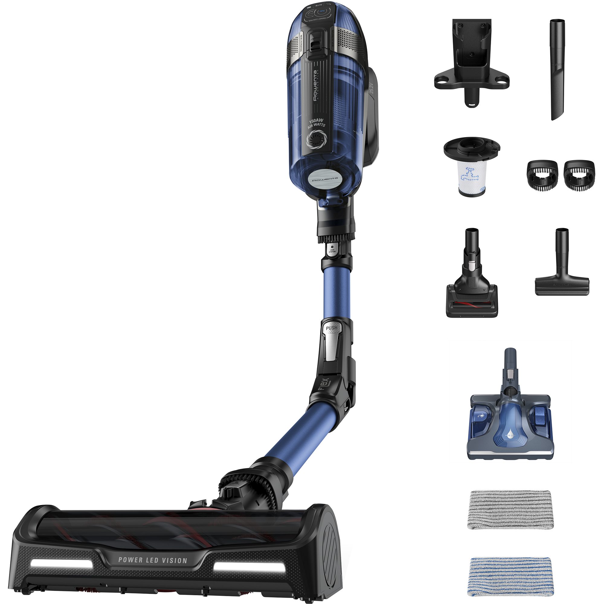 Rowenta Bodenstaubsauger Rowenta X-Force Flex 12.60 Aqua RH98C0WO, Stielstaubsauger, Beutellos