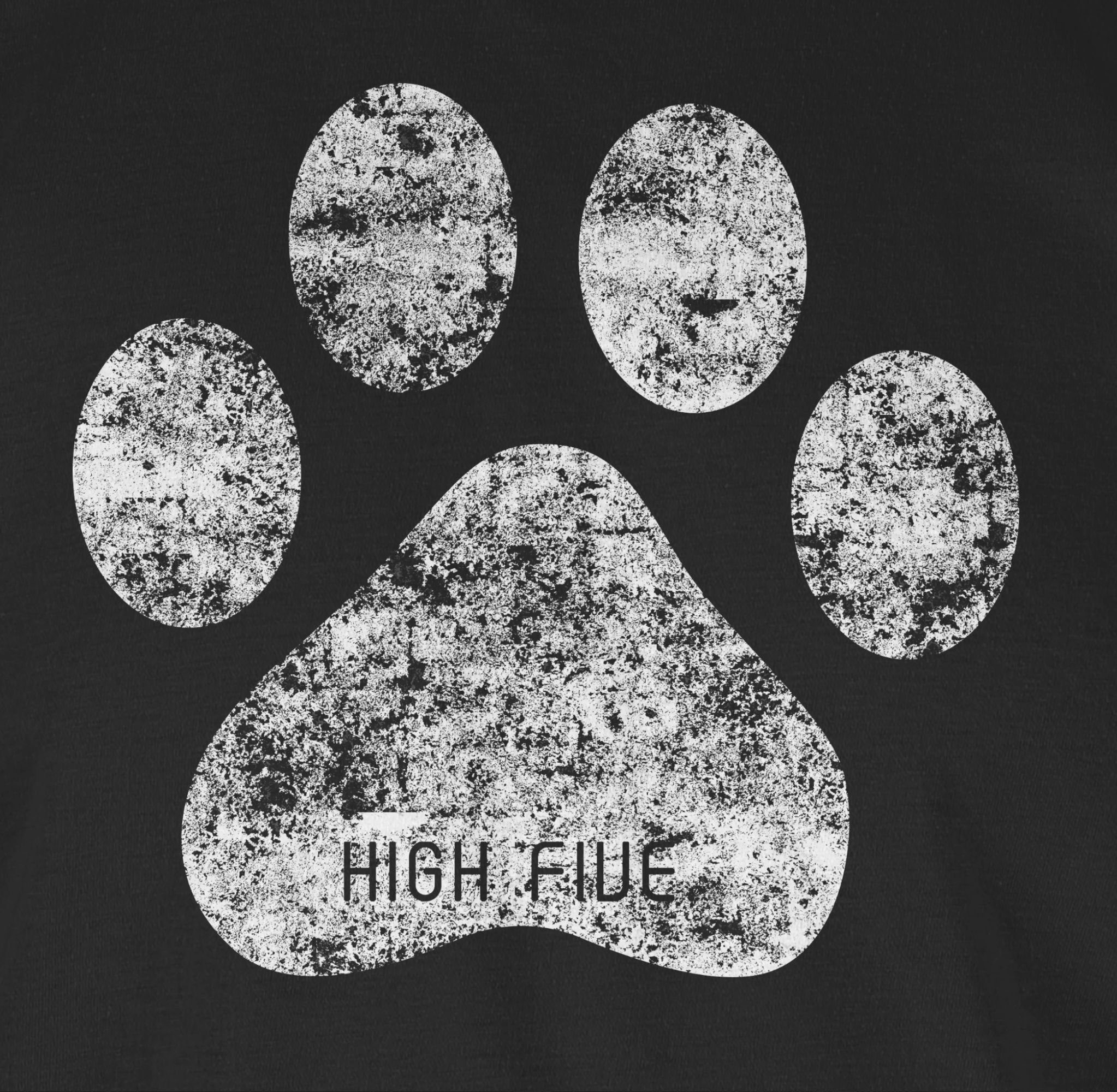 für Schwarz Five Pfote High Geschenk T-Shirt Hundebesitzer 1 Shirtracer Hunde